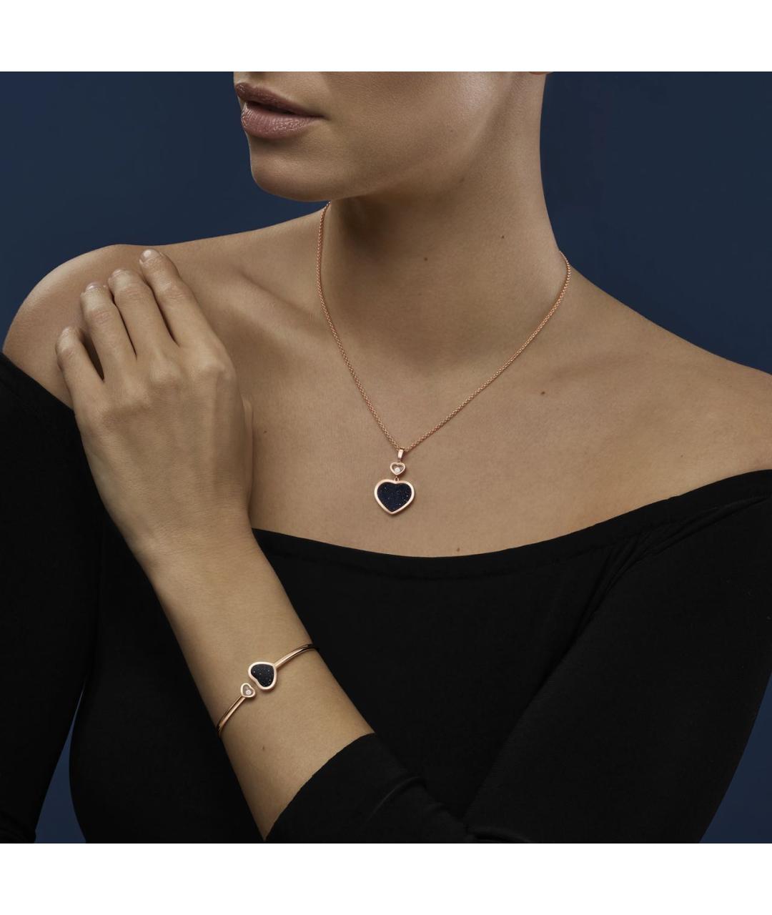 CHOPARD Черный браслет из розового золота, фото 4