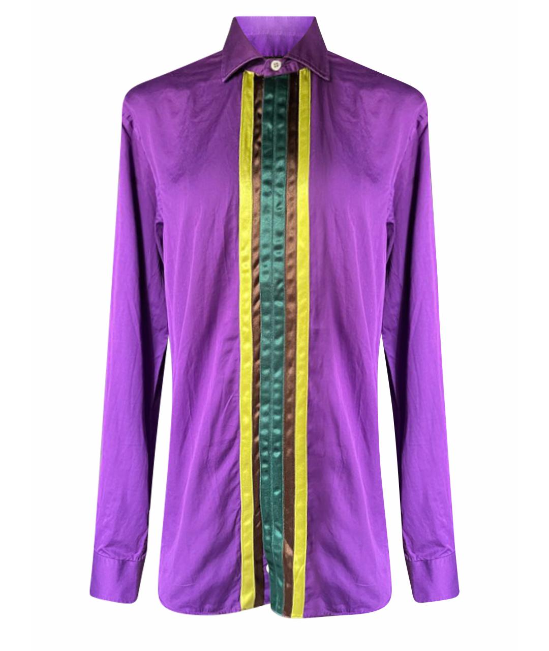 ETRO Фиолетовая хлопковая кэжуал рубашка, фото 1