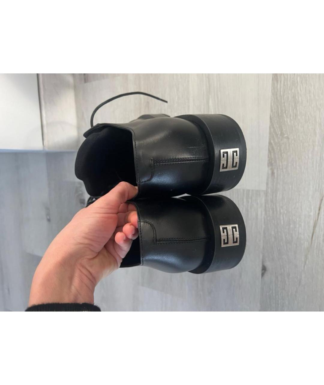 GIVENCHY Черные кожаные низкие ботинки, фото 4