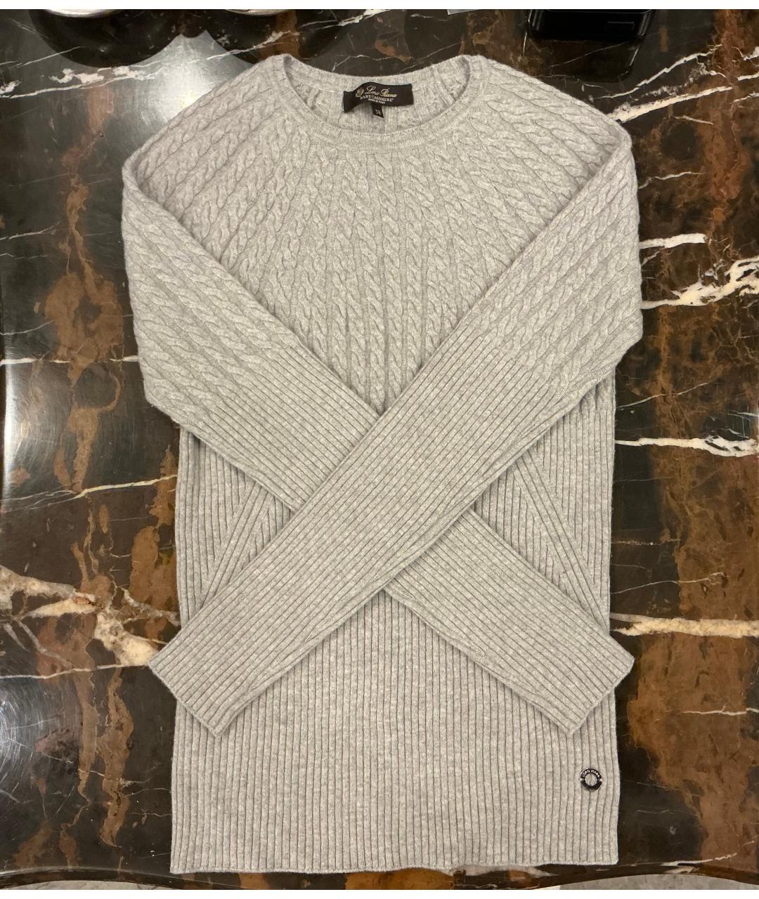 LORO PIANA Серый кашемировый джемпер / свитер, фото 5