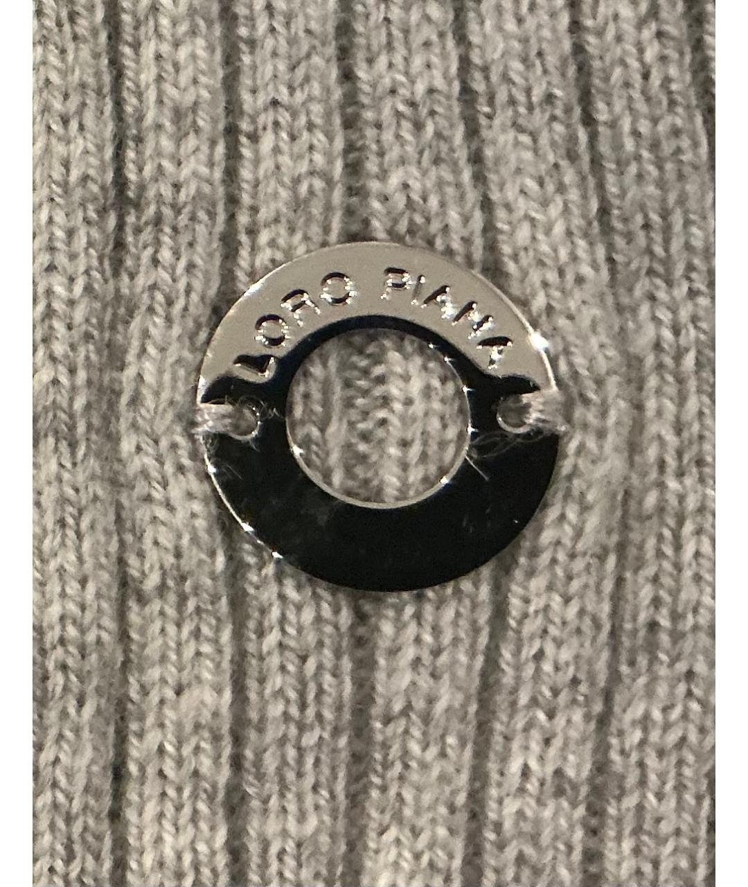 LORO PIANA Серый кашемировый джемпер / свитер, фото 4