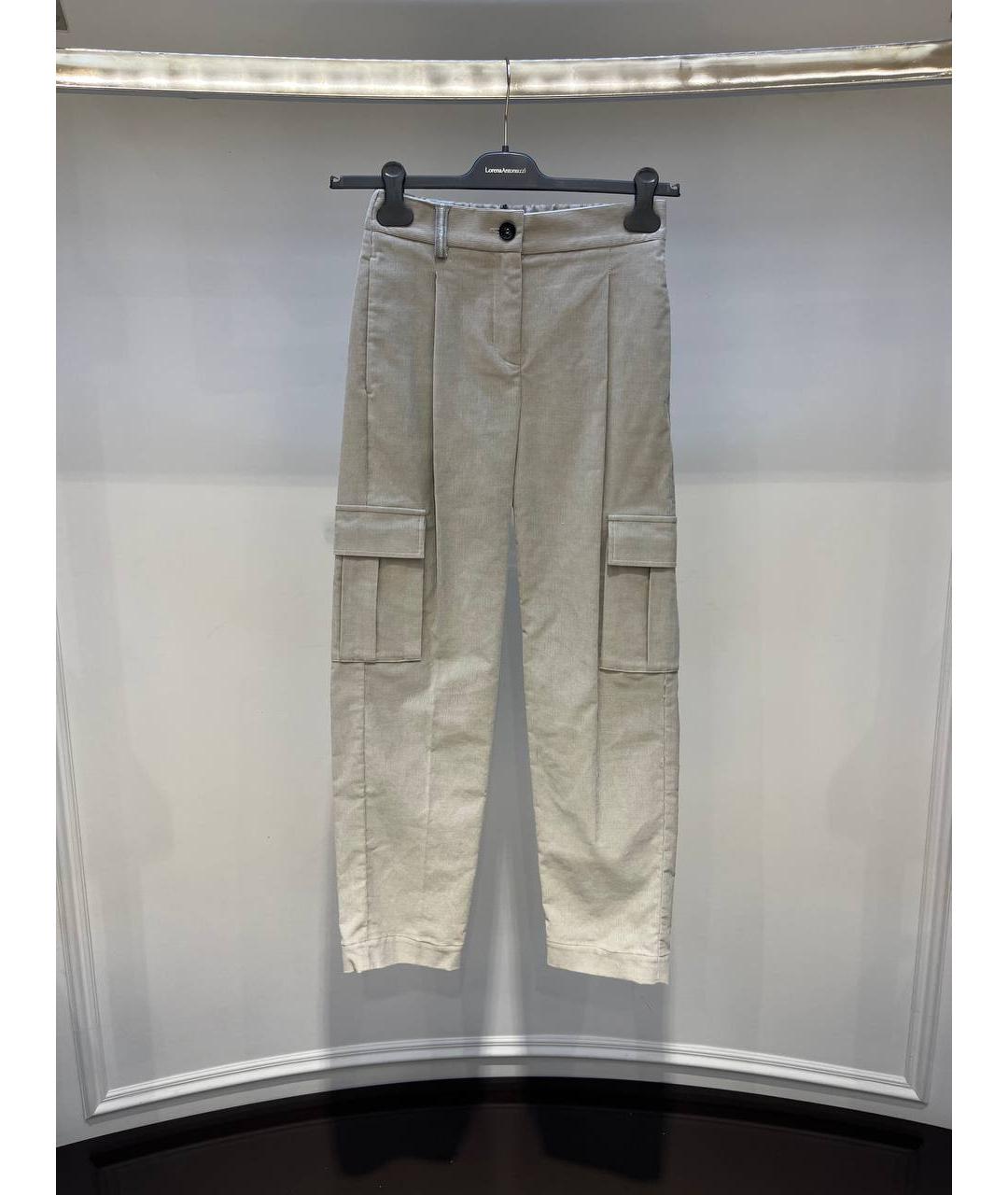 LORENA ANTONIAZZI Серые прямые брюки, фото 3