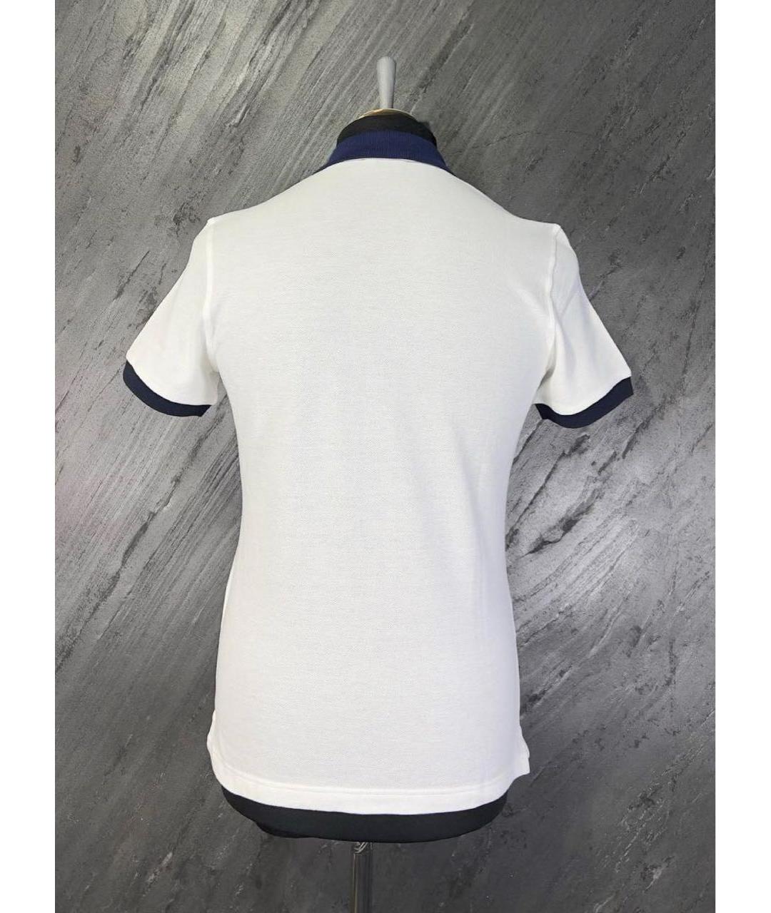 CORNELIANI Белое хлопковое поло с коротким рукавом, фото 5