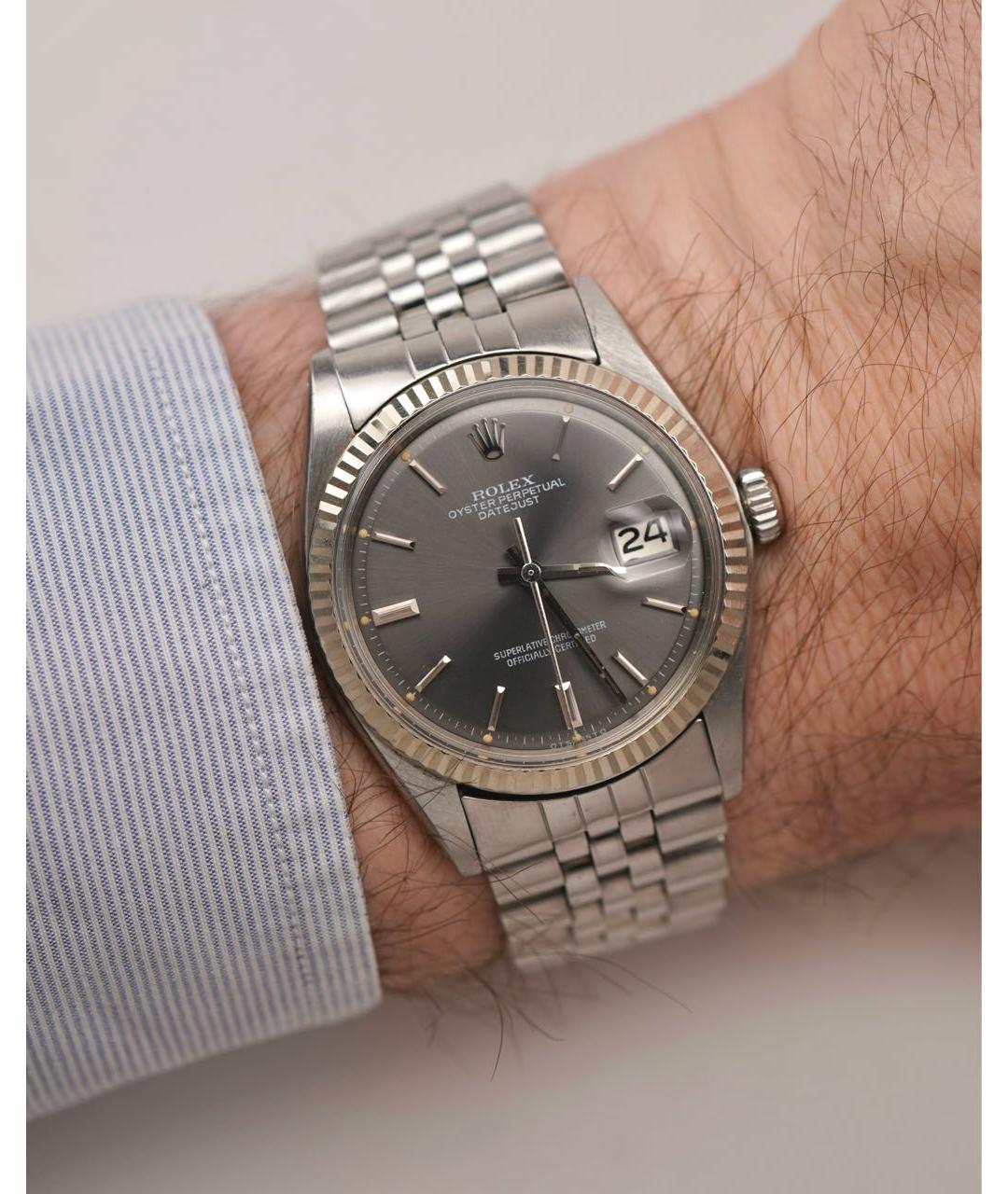 ROLEX Серебряные металлические часы, фото 8