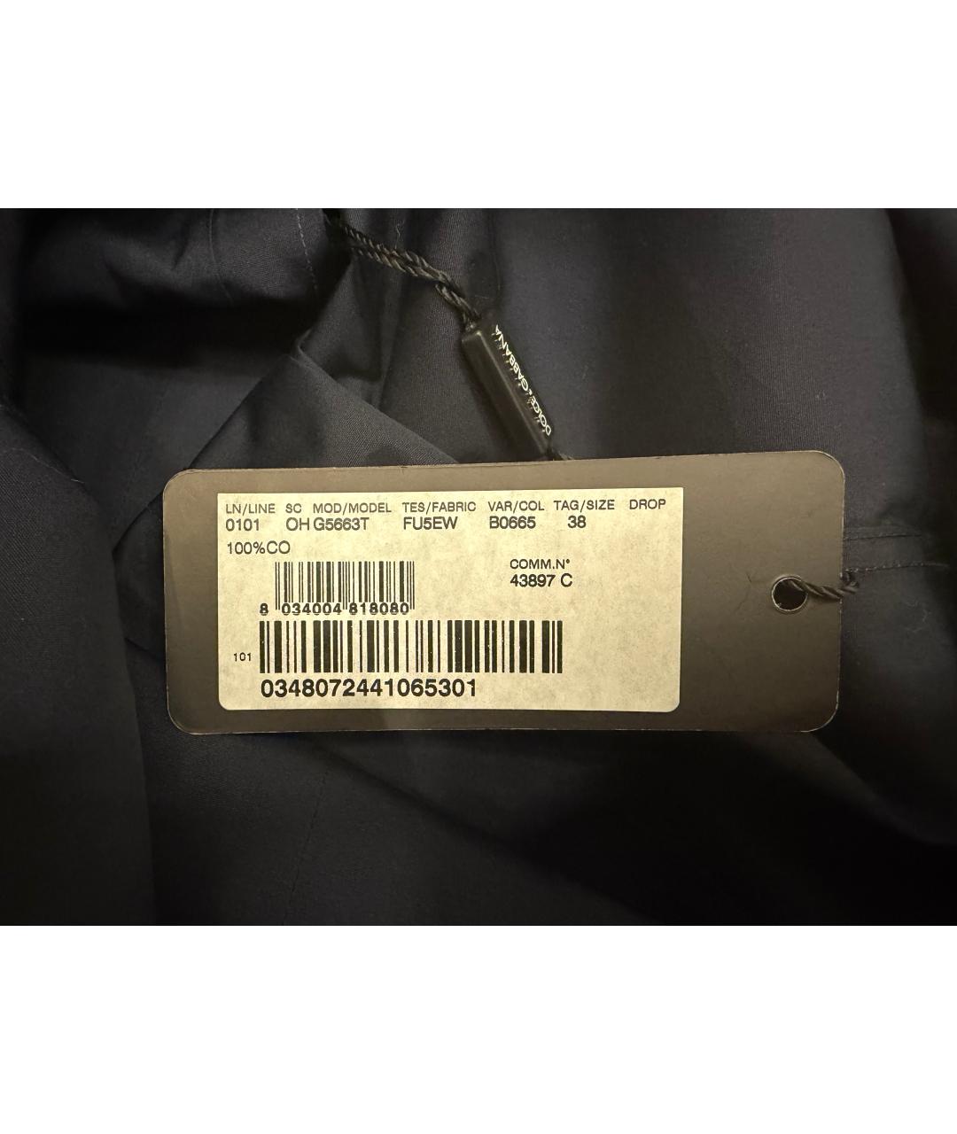 DOLCE&GABBANA Темно-синяя хлопковая классическая рубашка, фото 5