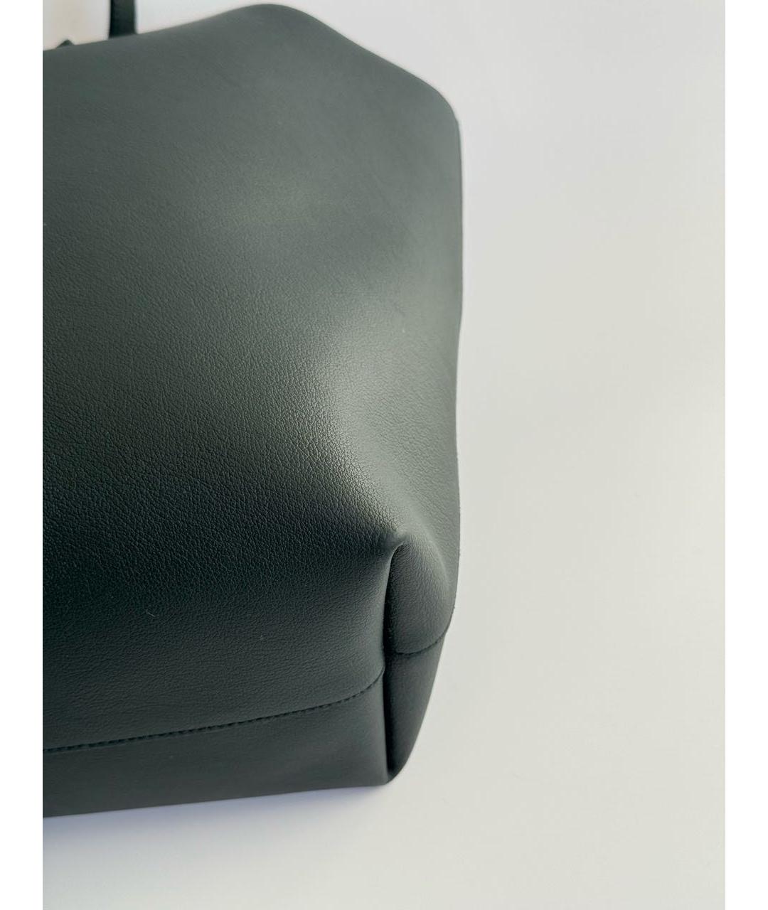 SAINT LAURENT Зеленая кожаная сумка тоут, фото 5