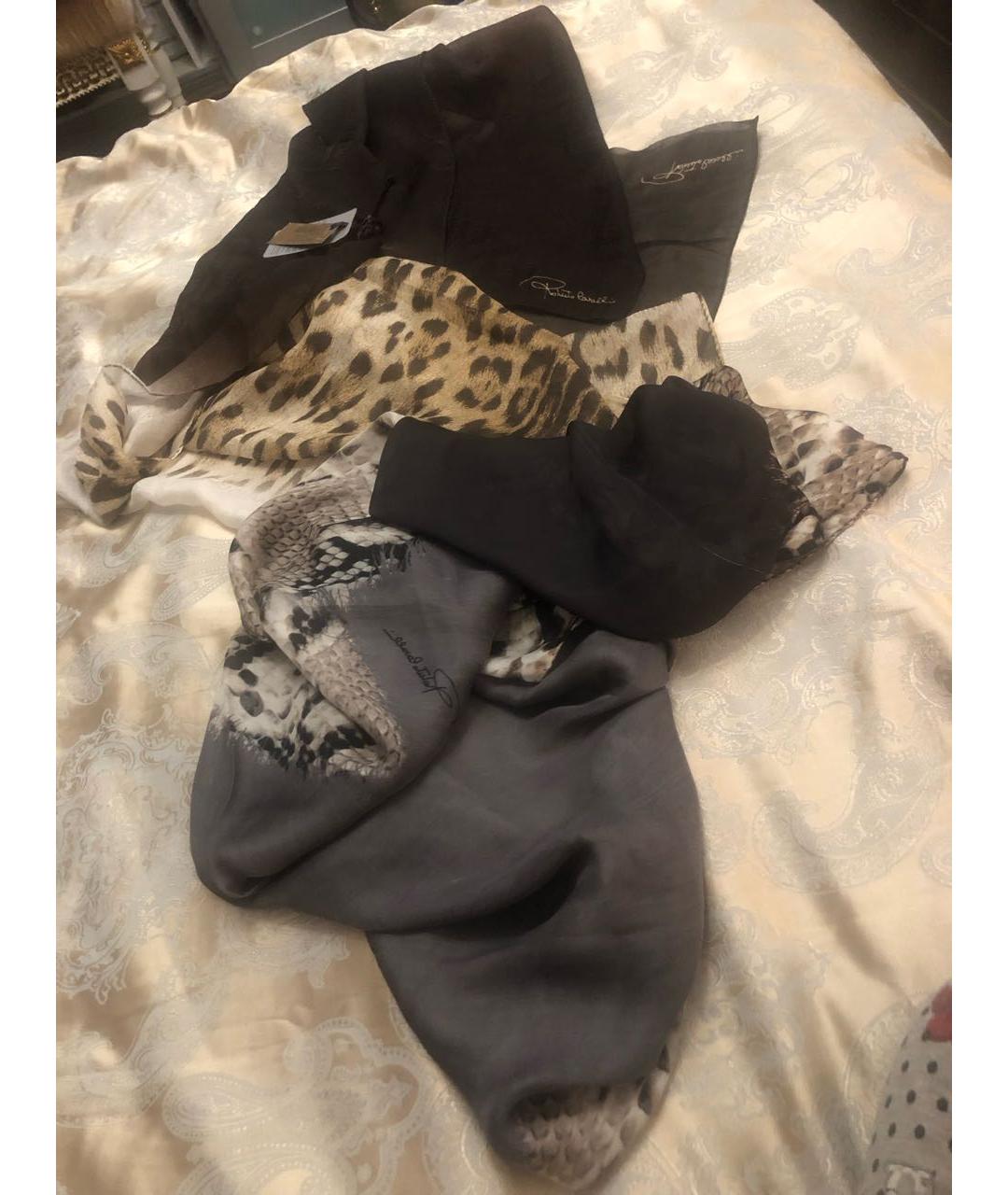 ROBERTO CAVALLI Мульти шелковый шарф, фото 6