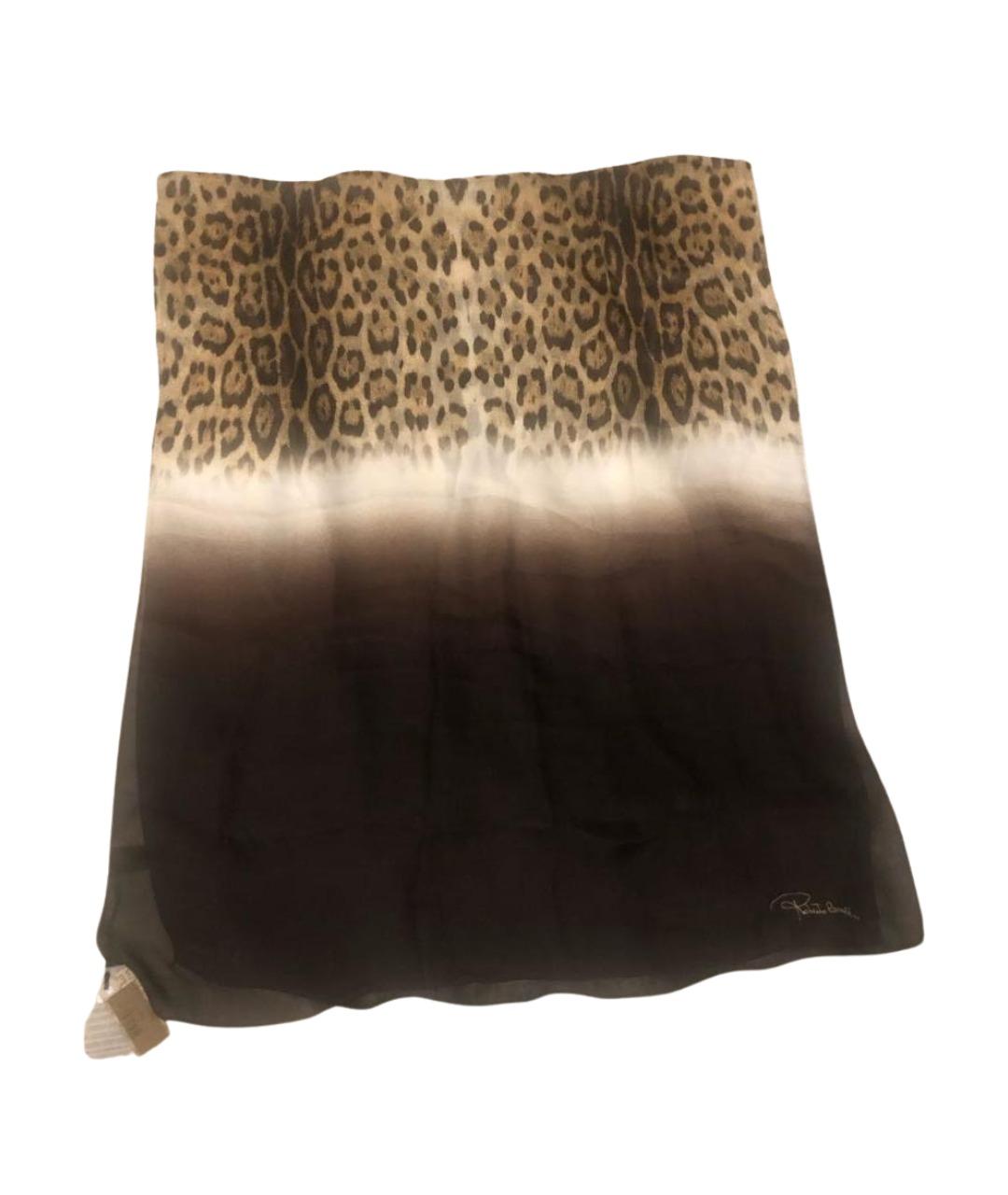 ROBERTO CAVALLI Мульти шелковый шарф, фото 1