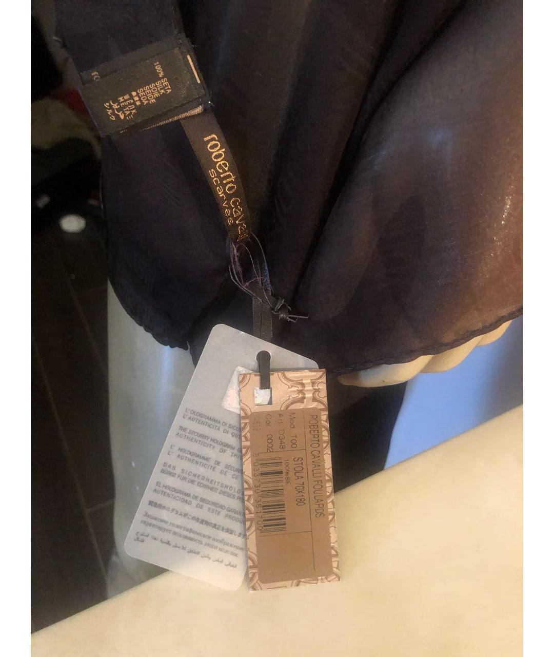 ROBERTO CAVALLI Мульти шелковый шарф, фото 3