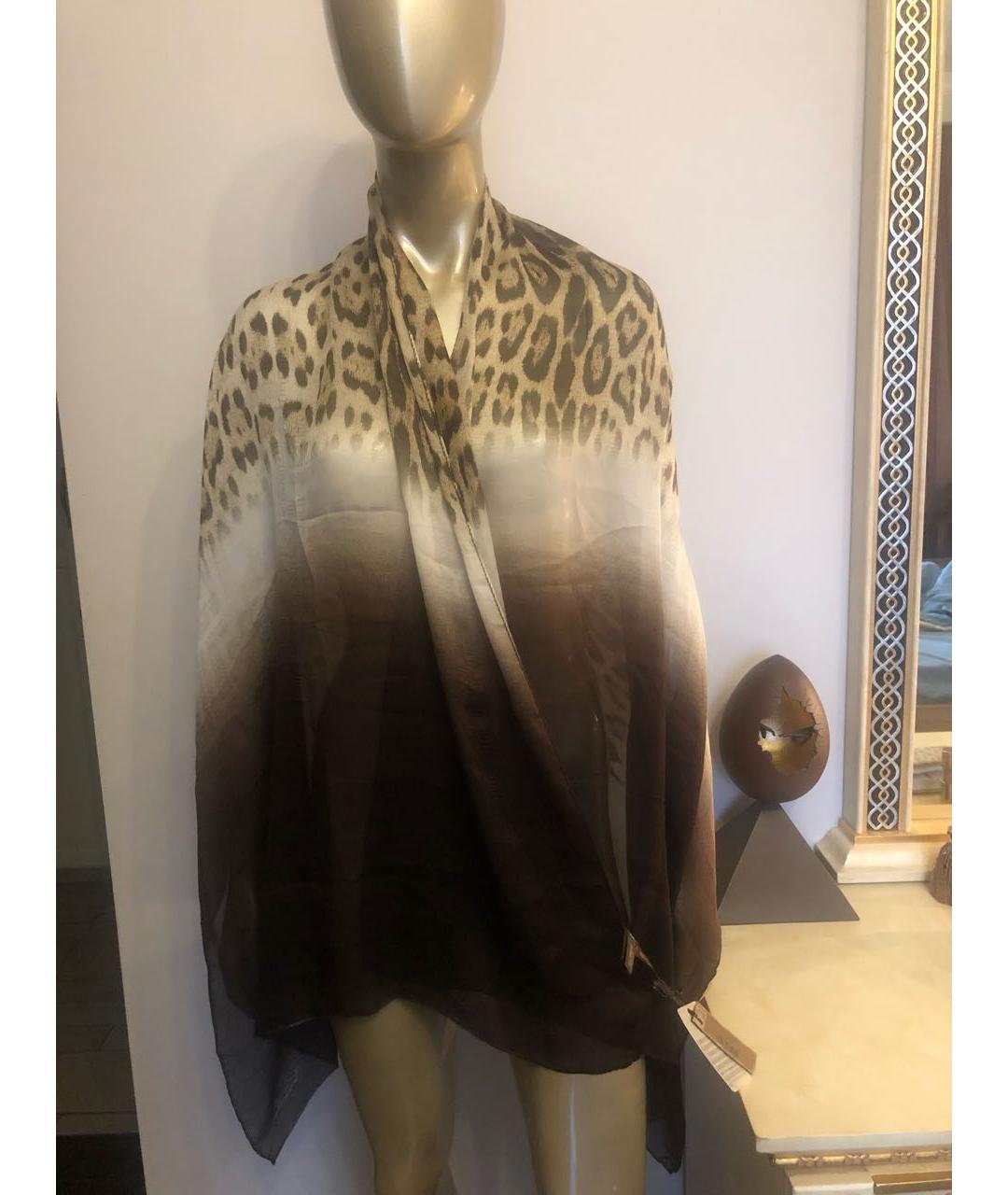 ROBERTO CAVALLI Мульти шелковый шарф, фото 4