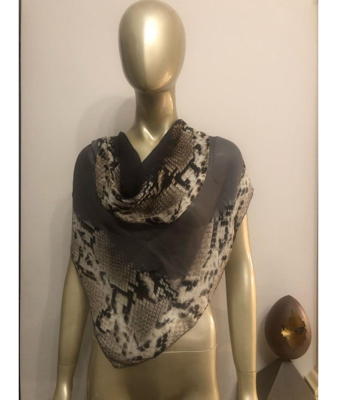 ROBERTO CAVALLI Мульти шелковый шарф, фото 8