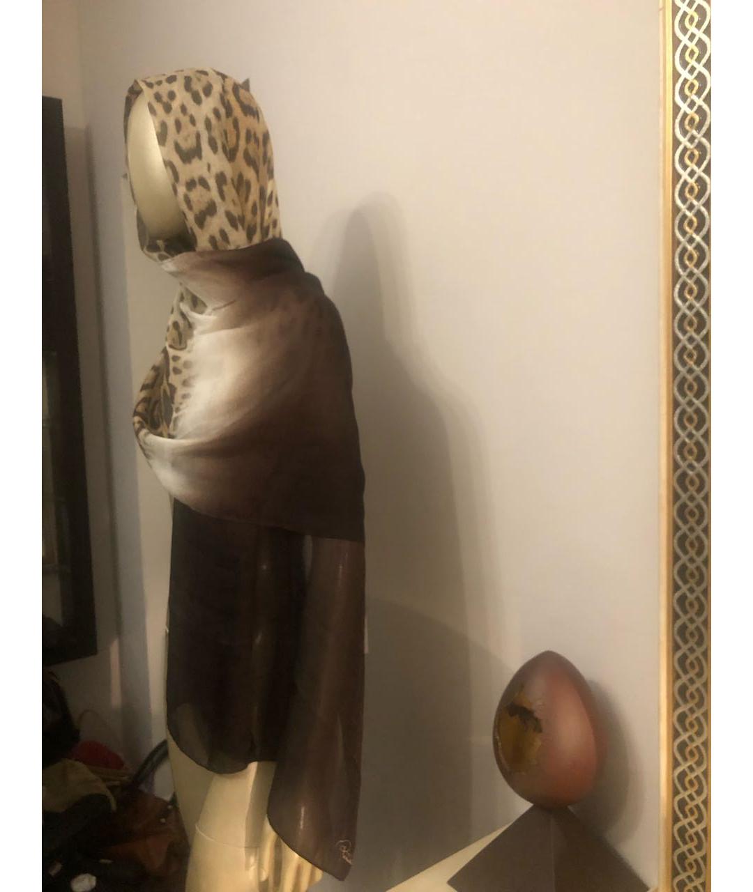 ROBERTO CAVALLI Мульти шелковый шарф, фото 5