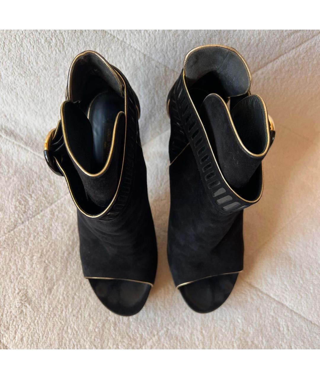 LOUIS VUITTON Черные замшевые ботильоны, фото 3