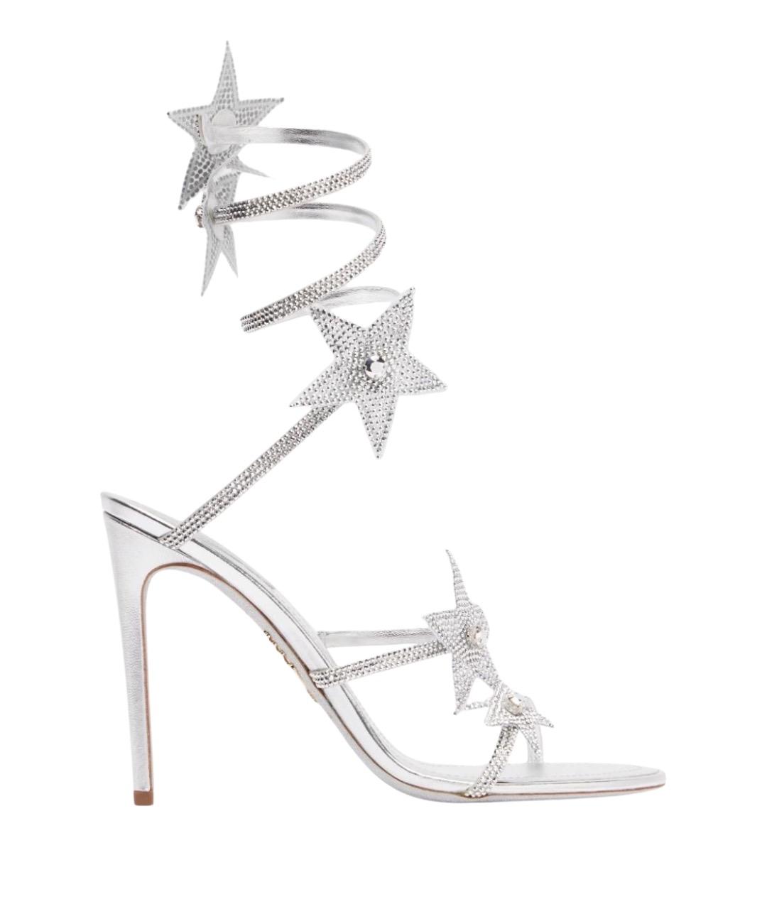 RENE CAOVILLA Серебряные босоножки, фото 1