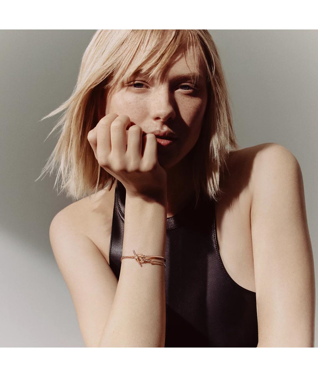 HERMES Золотой браслет из розового золота, фото 2