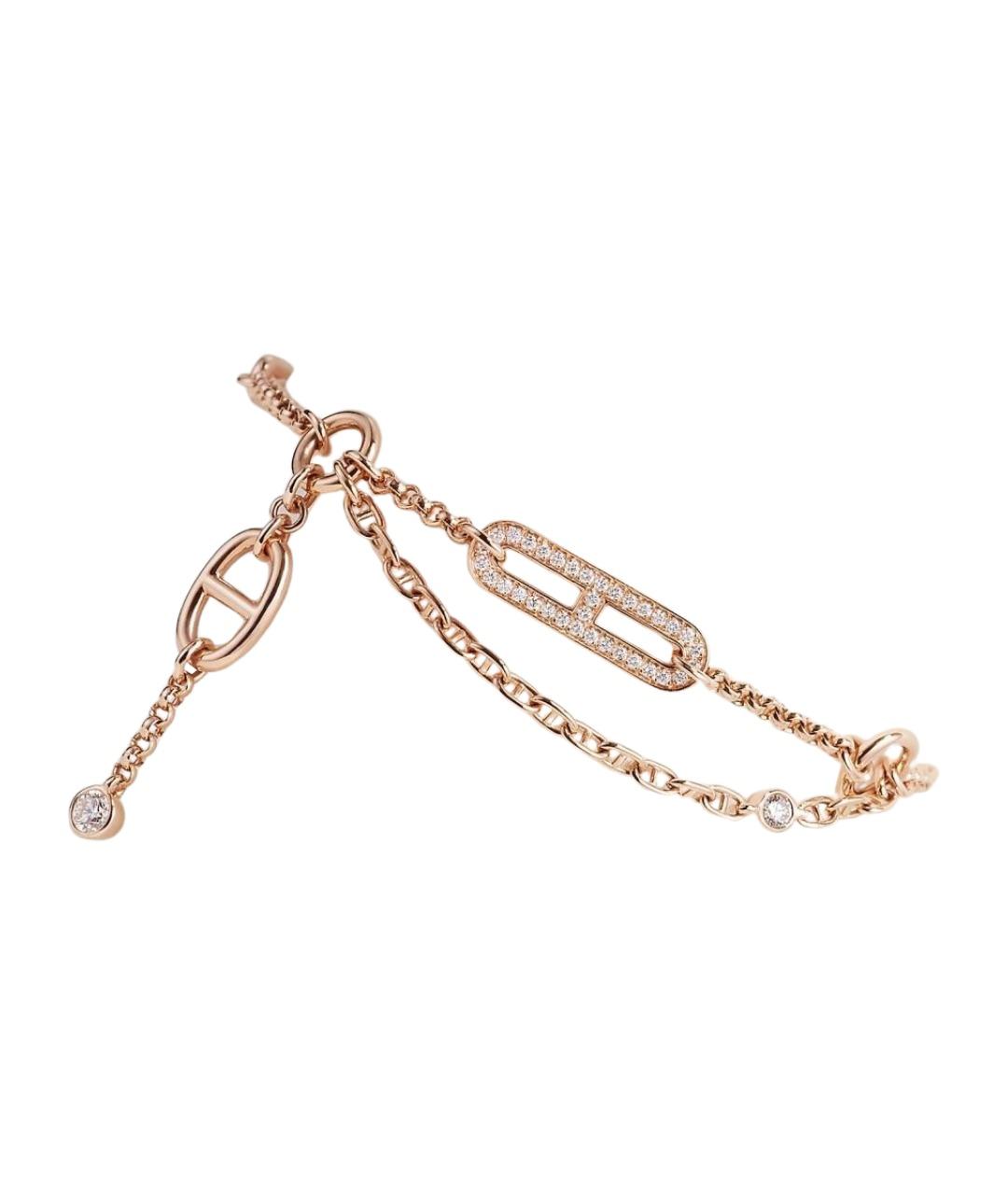 HERMES Золотой браслет из розового золота, фото 2