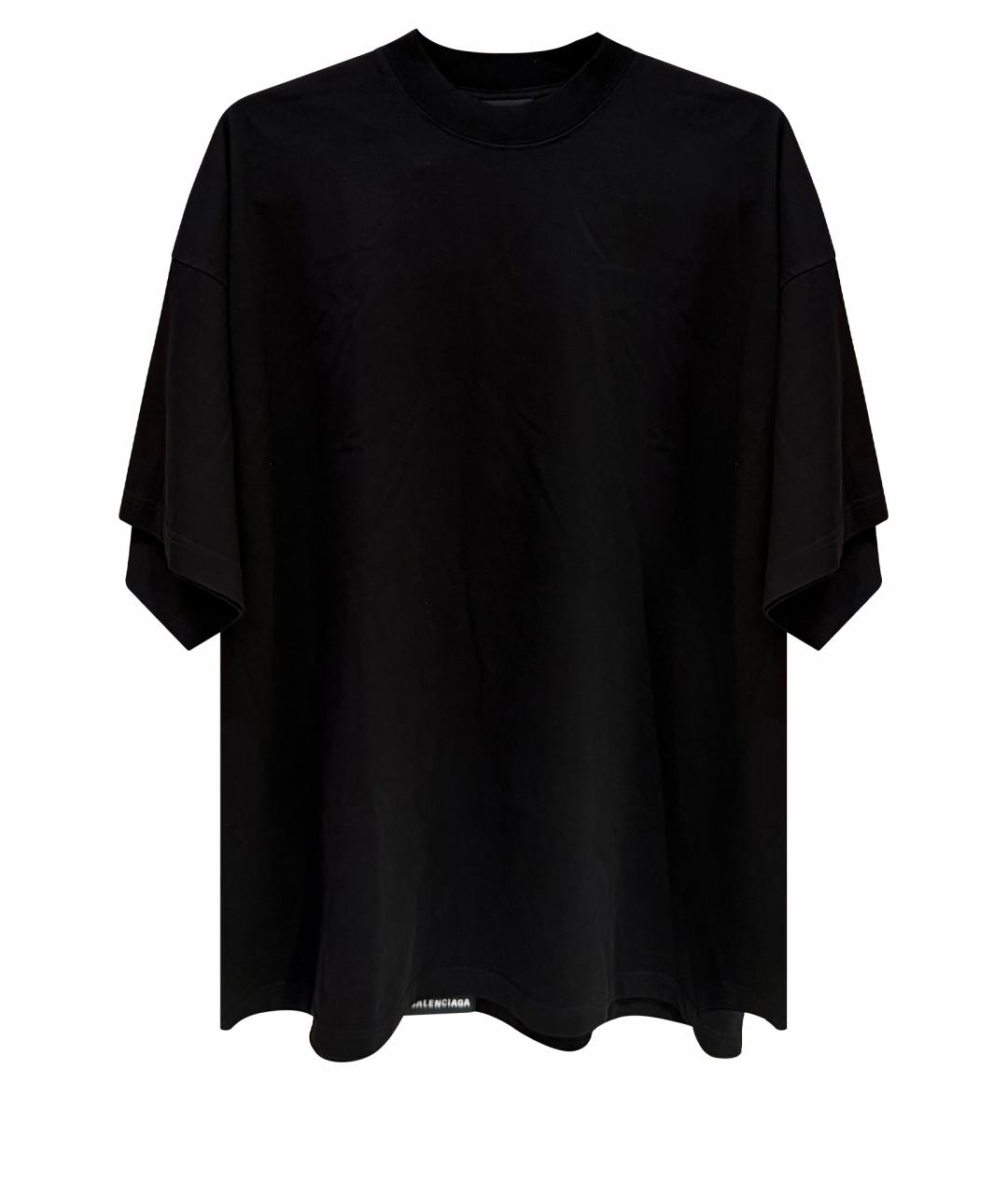 BALENCIAGA Черная хлопковая футболка, фото 1