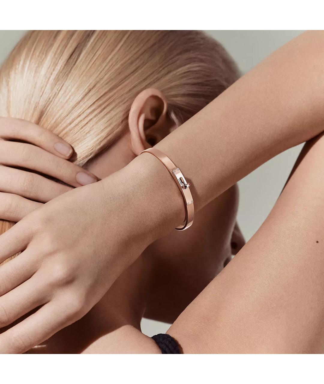 HERMES Золотой браслет из розового золота, фото 2