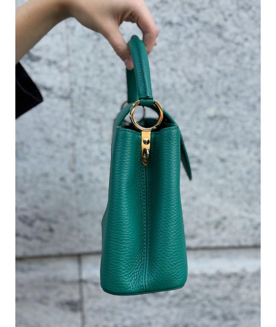 LOUIS VUITTON Бирюзовая кожаная сумка через плечо, фото 3