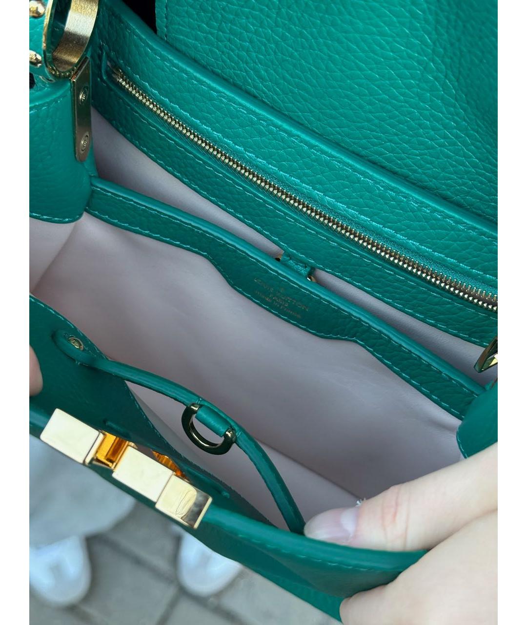 LOUIS VUITTON Бирюзовая кожаная сумка через плечо, фото 8