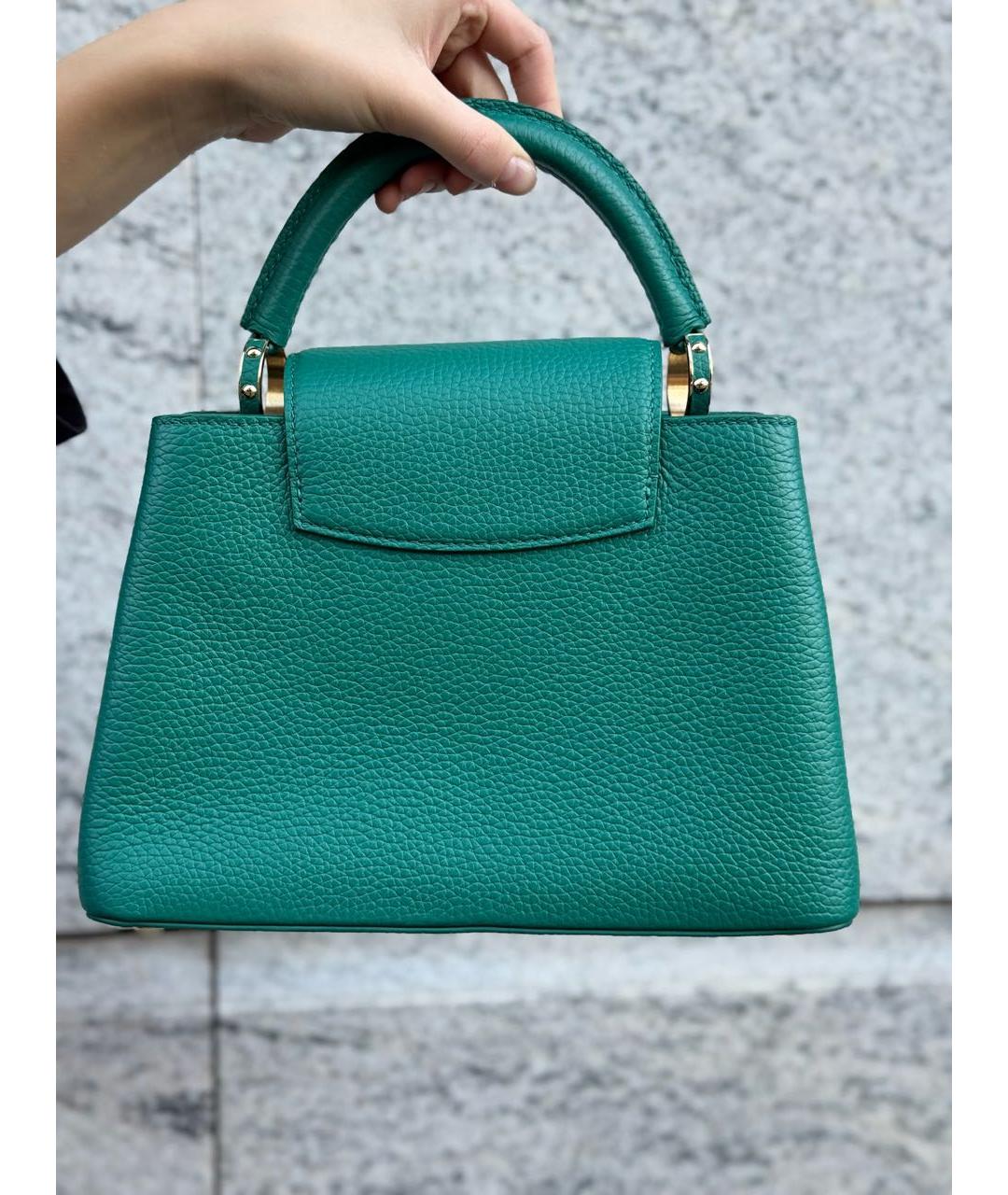 LOUIS VUITTON Бирюзовая кожаная сумка через плечо, фото 5