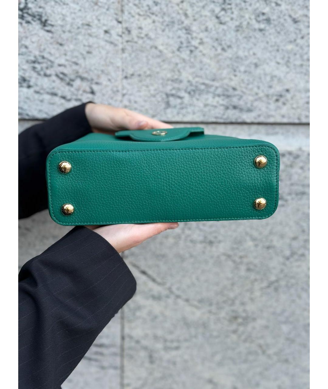 LOUIS VUITTON Бирюзовая кожаная сумка через плечо, фото 6