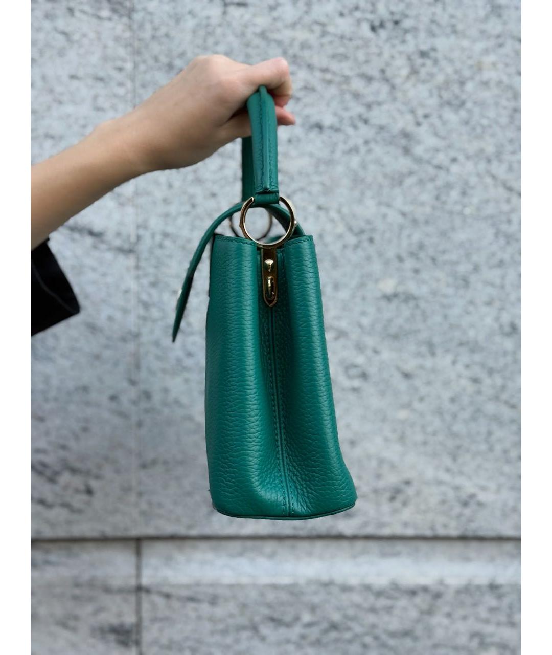 LOUIS VUITTON Бирюзовая кожаная сумка через плечо, фото 4