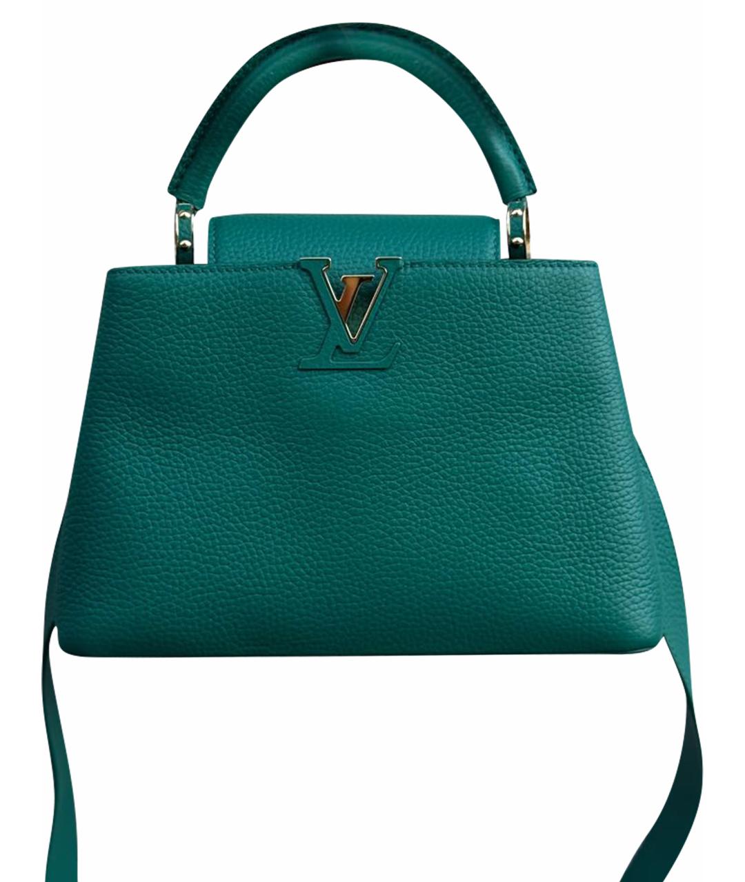 LOUIS VUITTON Бирюзовая кожаная сумка через плечо, фото 1