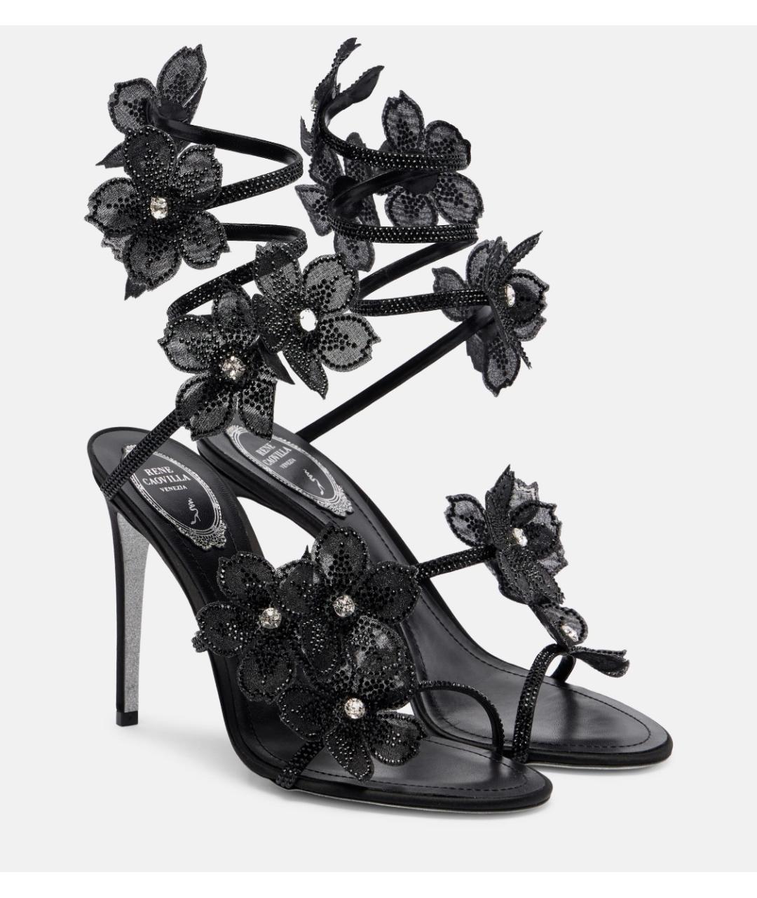 RENE CAOVILLA Черные босоножки, фото 2