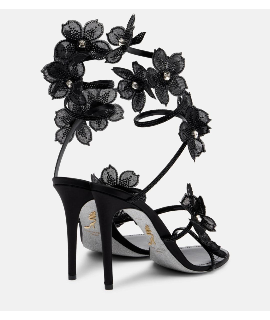 RENE CAOVILLA Черные босоножки, фото 4