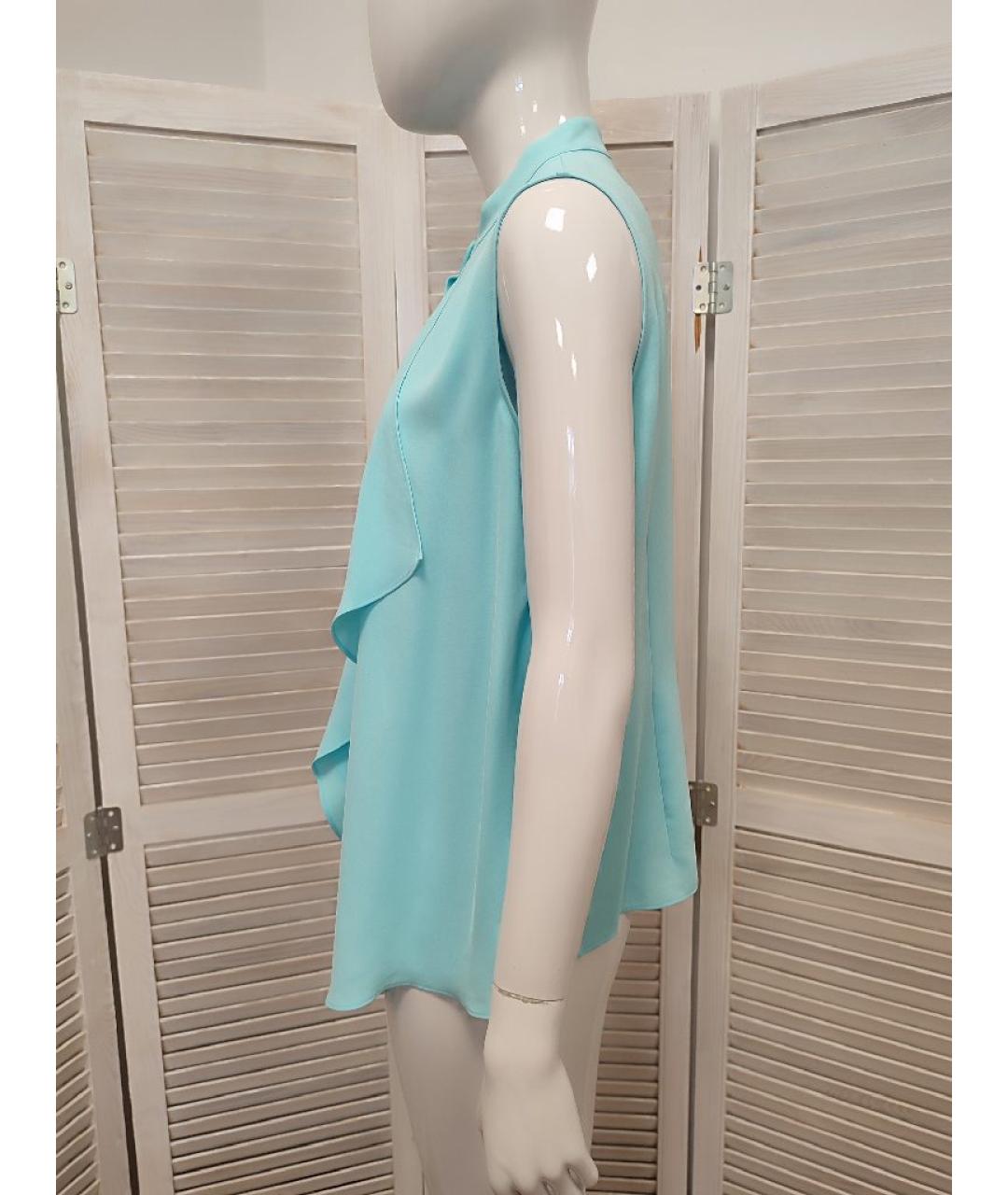 ESCADA Голубая ацетатная блузы, фото 4