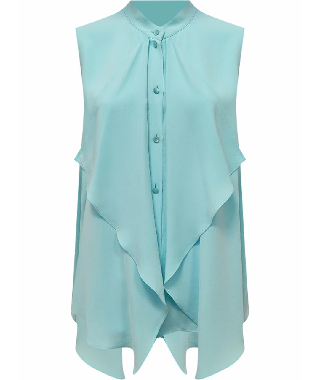 ESCADA Голубая ацетатная блузы, фото 1