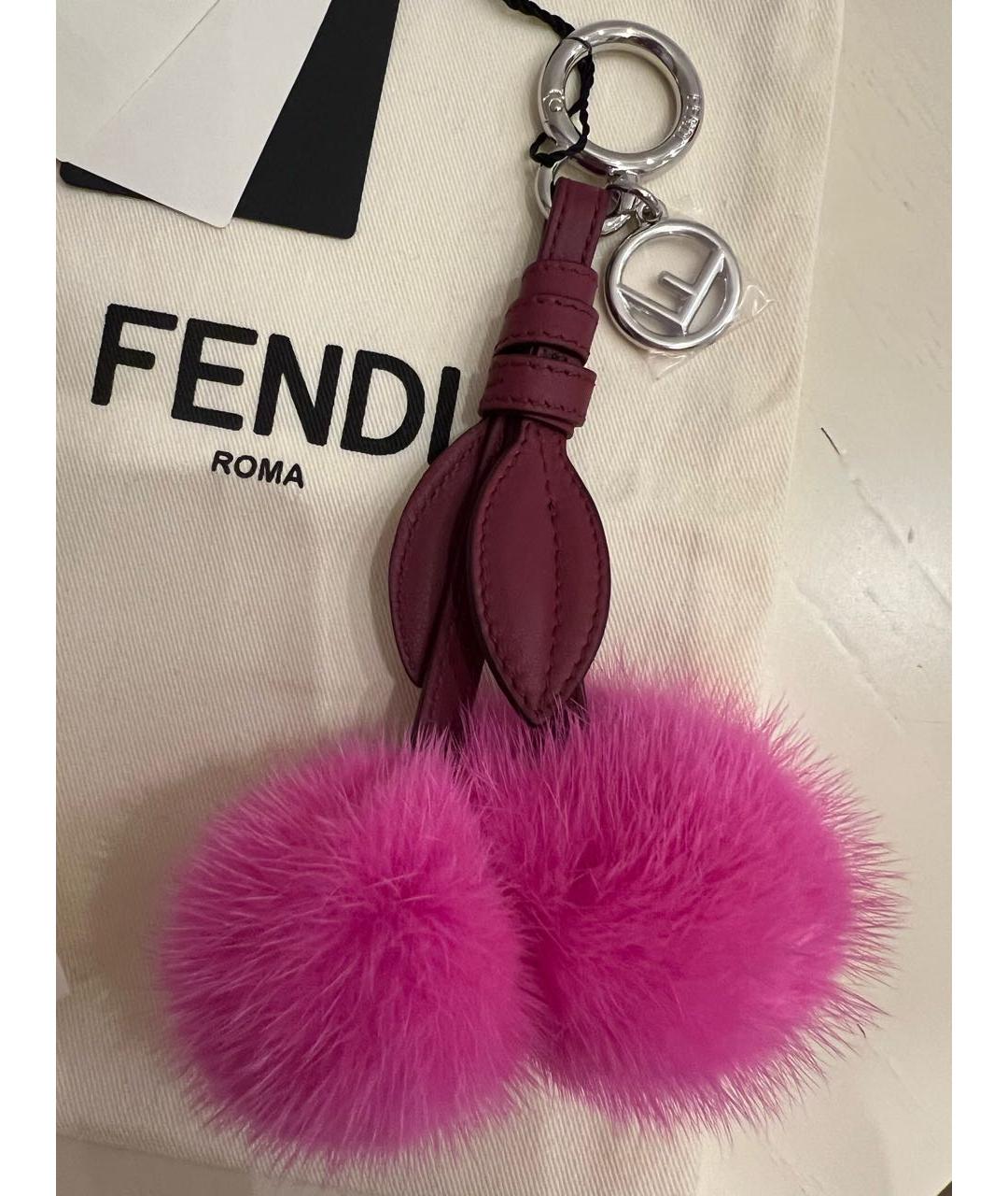 FENDI Розовый брелок, фото 2