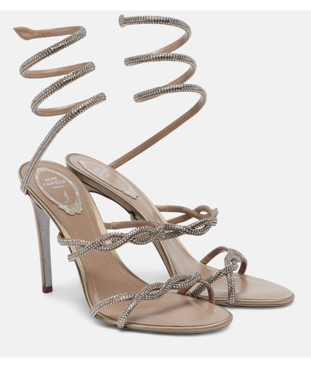 RENE CAOVILLA Серые босоножки, фото 2