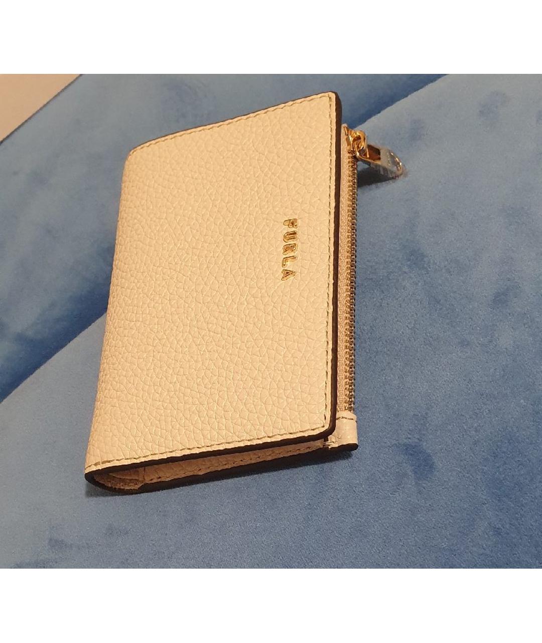 FURLA Бежевый кожаный кошелек, фото 2