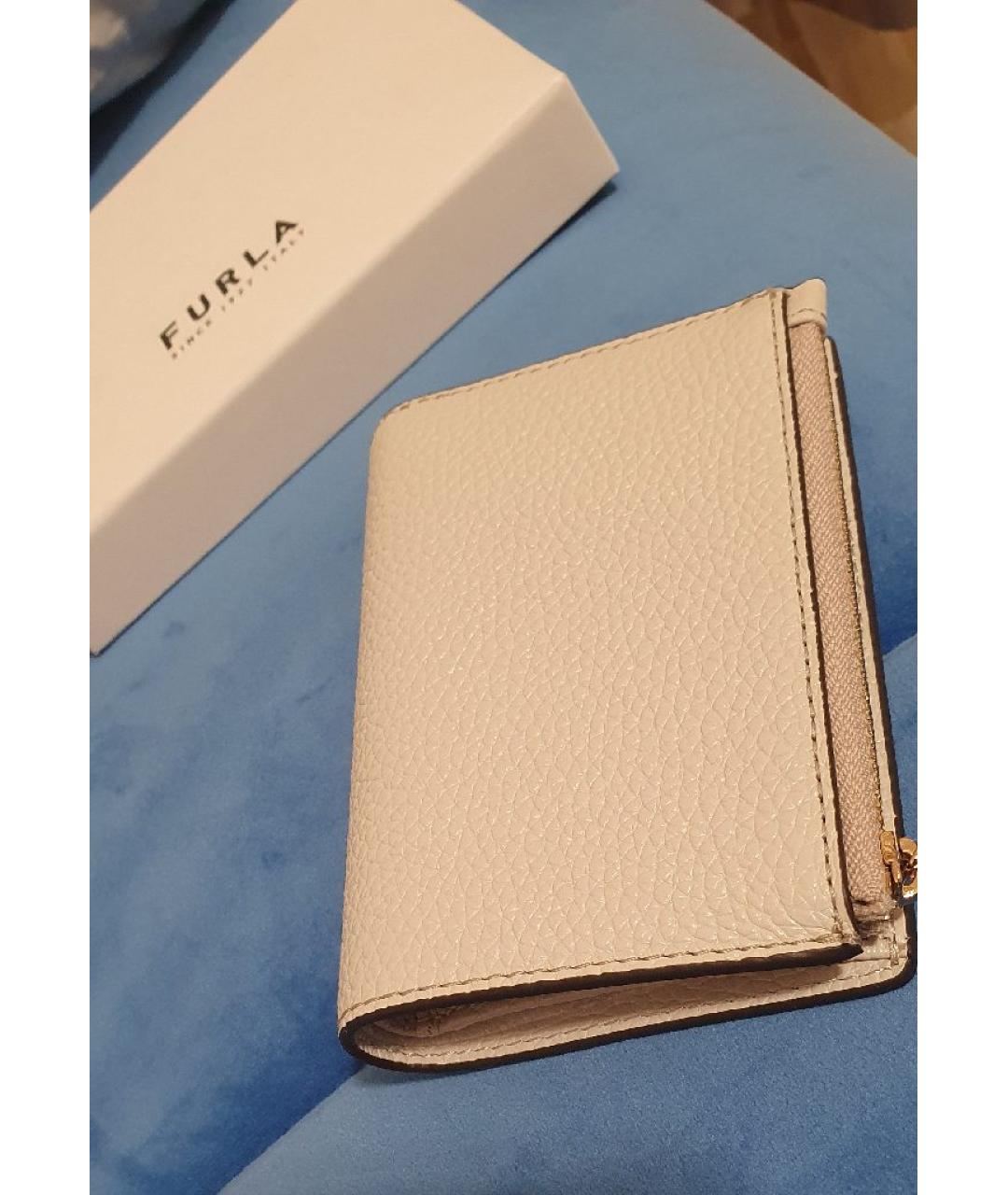 FURLA Бежевый кожаный кошелек, фото 3