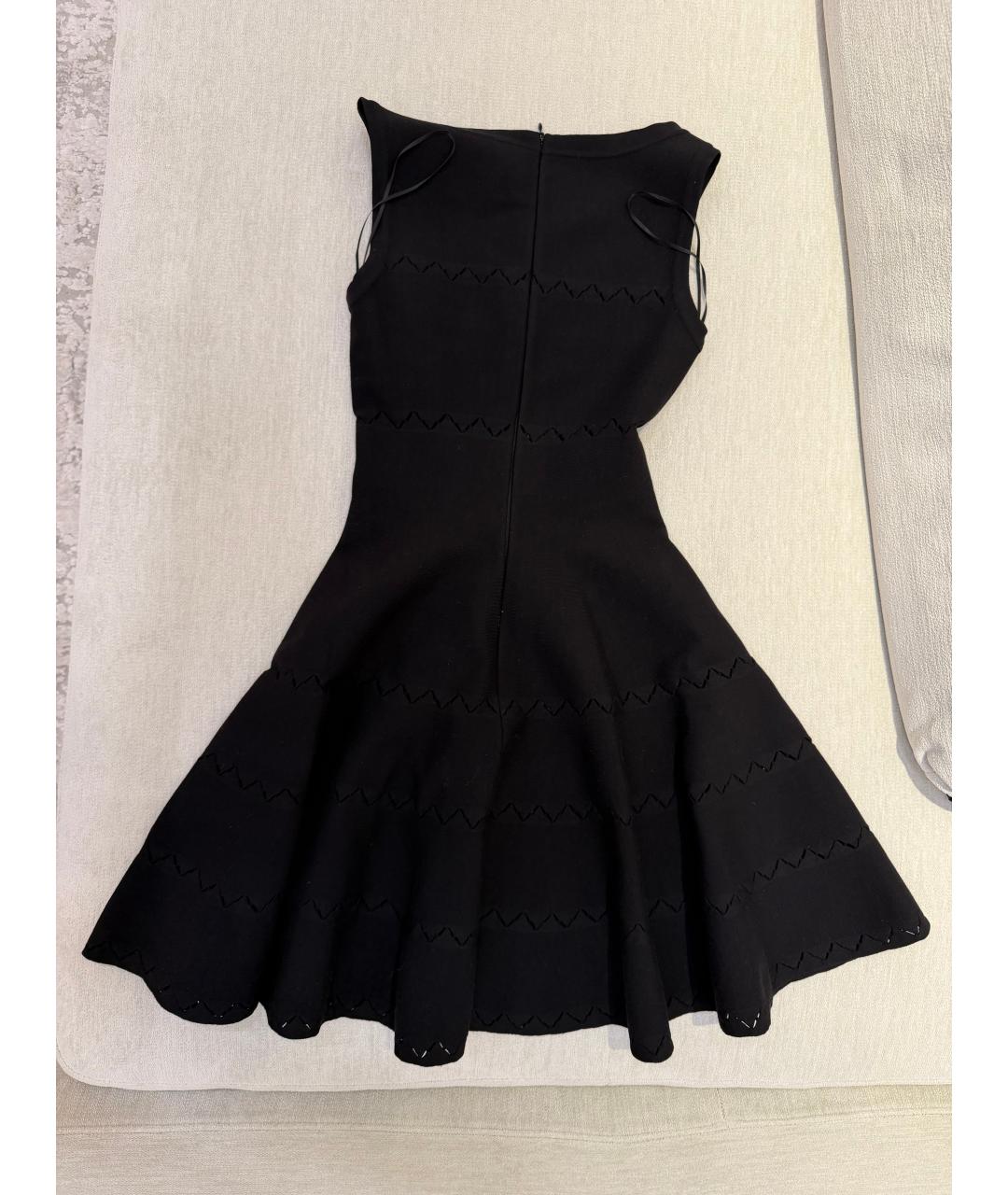 ALAIA Черное шерстяное повседневное платье, фото 6