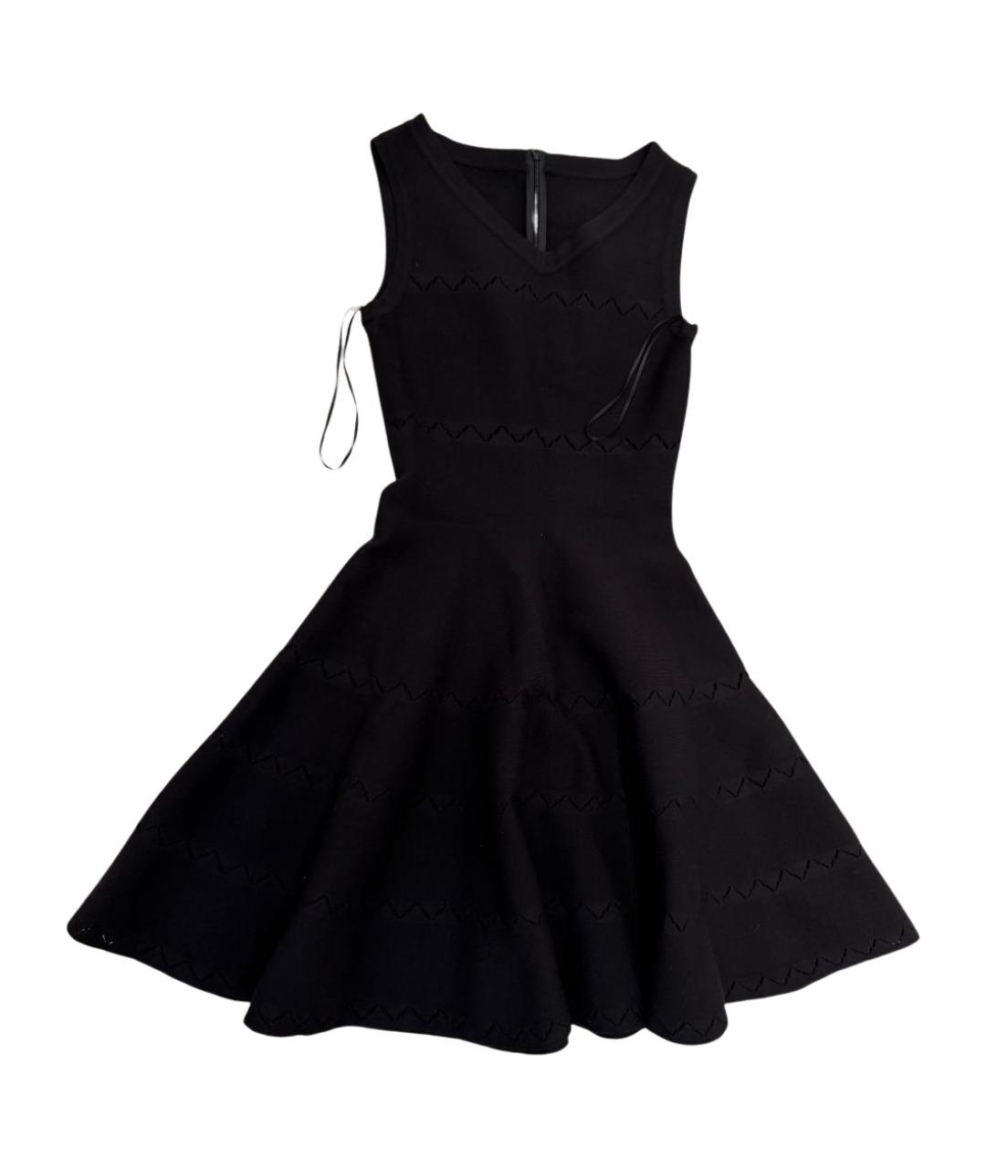 ALAIA Черное шерстяное повседневное платье, фото 1