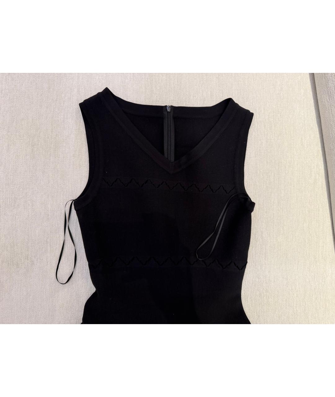 ALAIA Черное шерстяное повседневное платье, фото 4