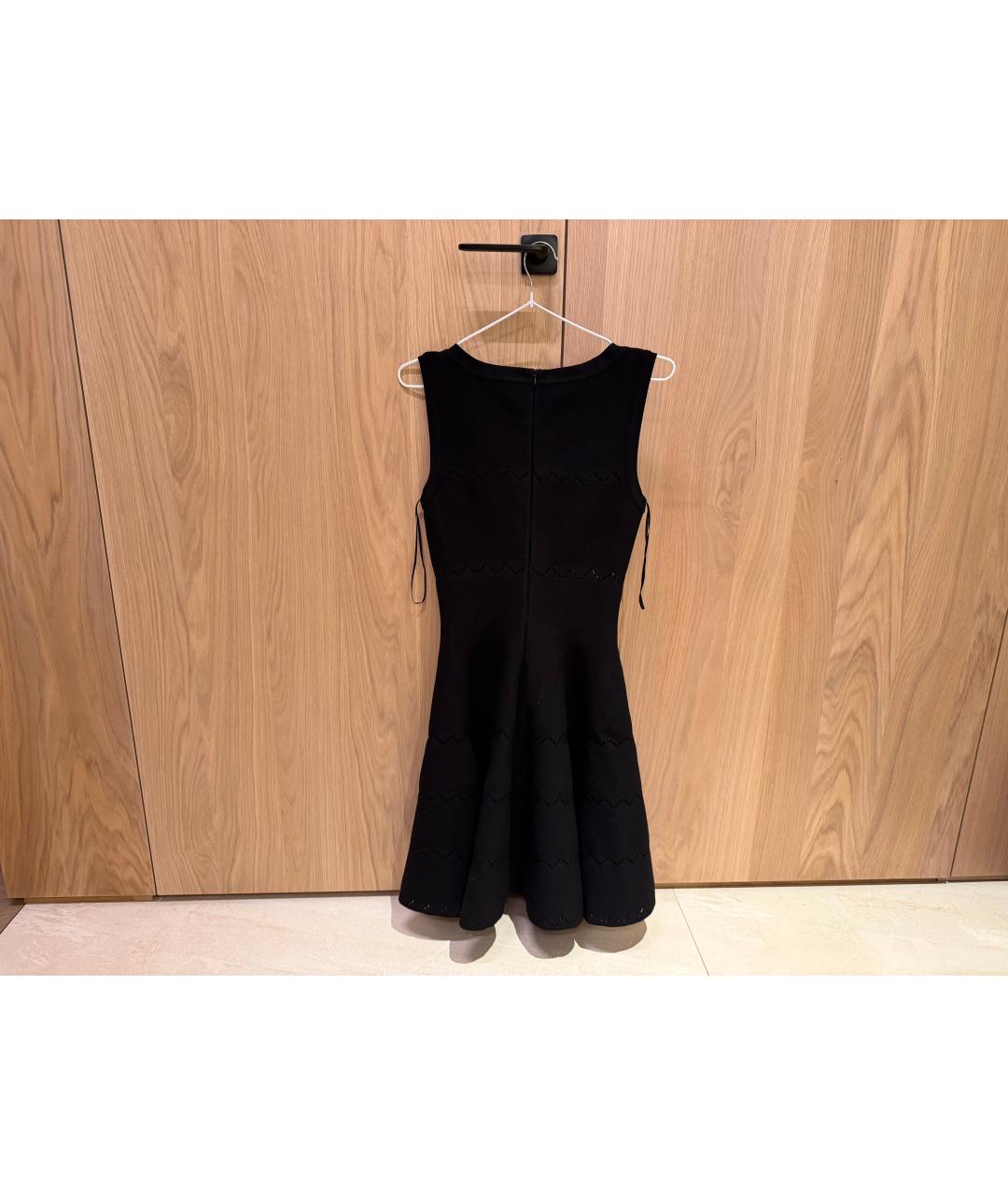 ALAIA Черное шерстяное повседневное платье, фото 3