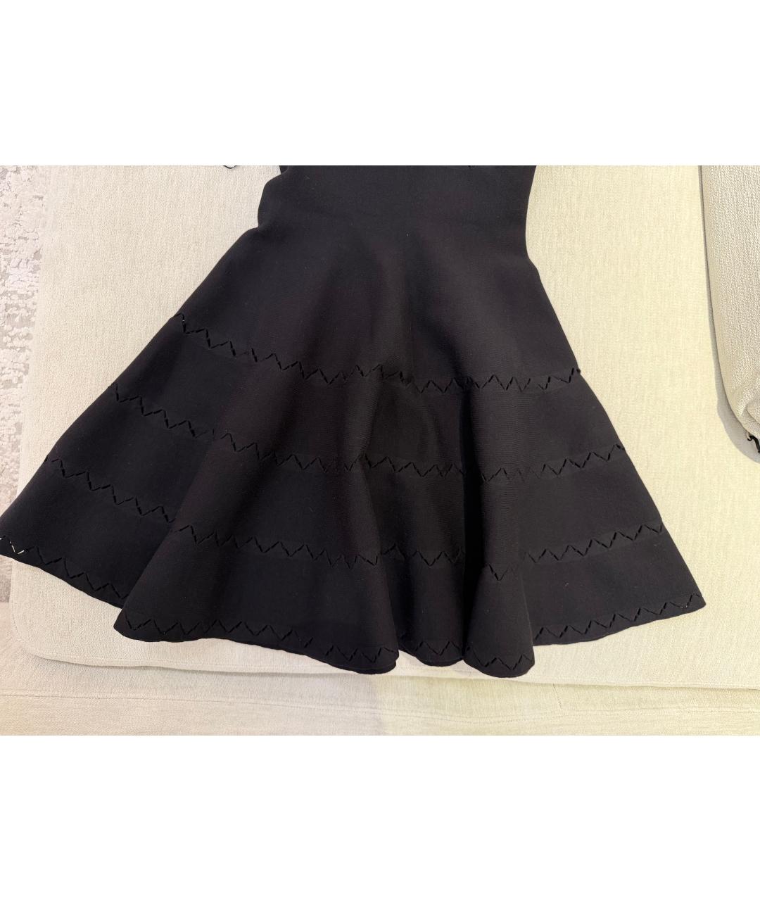 ALAIA Черное шерстяное повседневное платье, фото 5