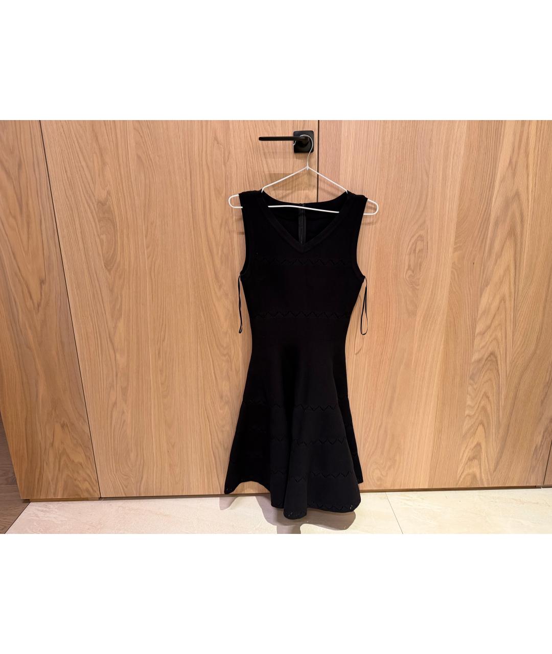 ALAIA Черное шерстяное повседневное платье, фото 2