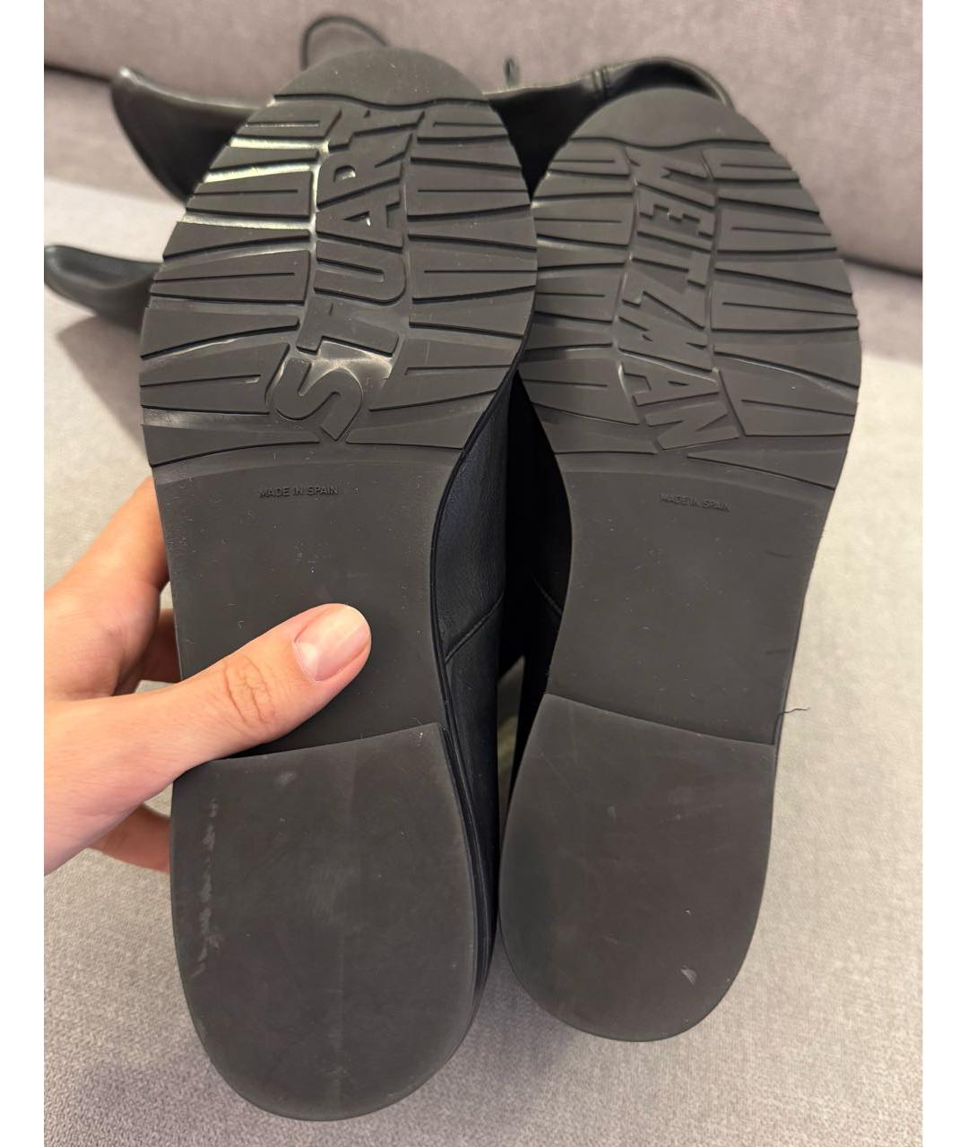 STUART WEITZMAN Черные кожаные ботфорты, фото 6