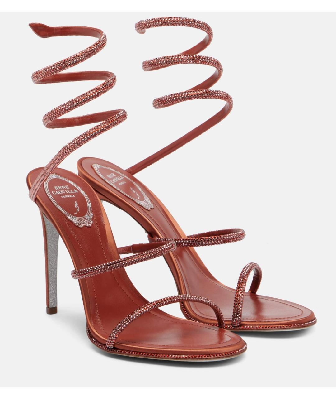 RENE CAOVILLA Красные босоножки, фото 2