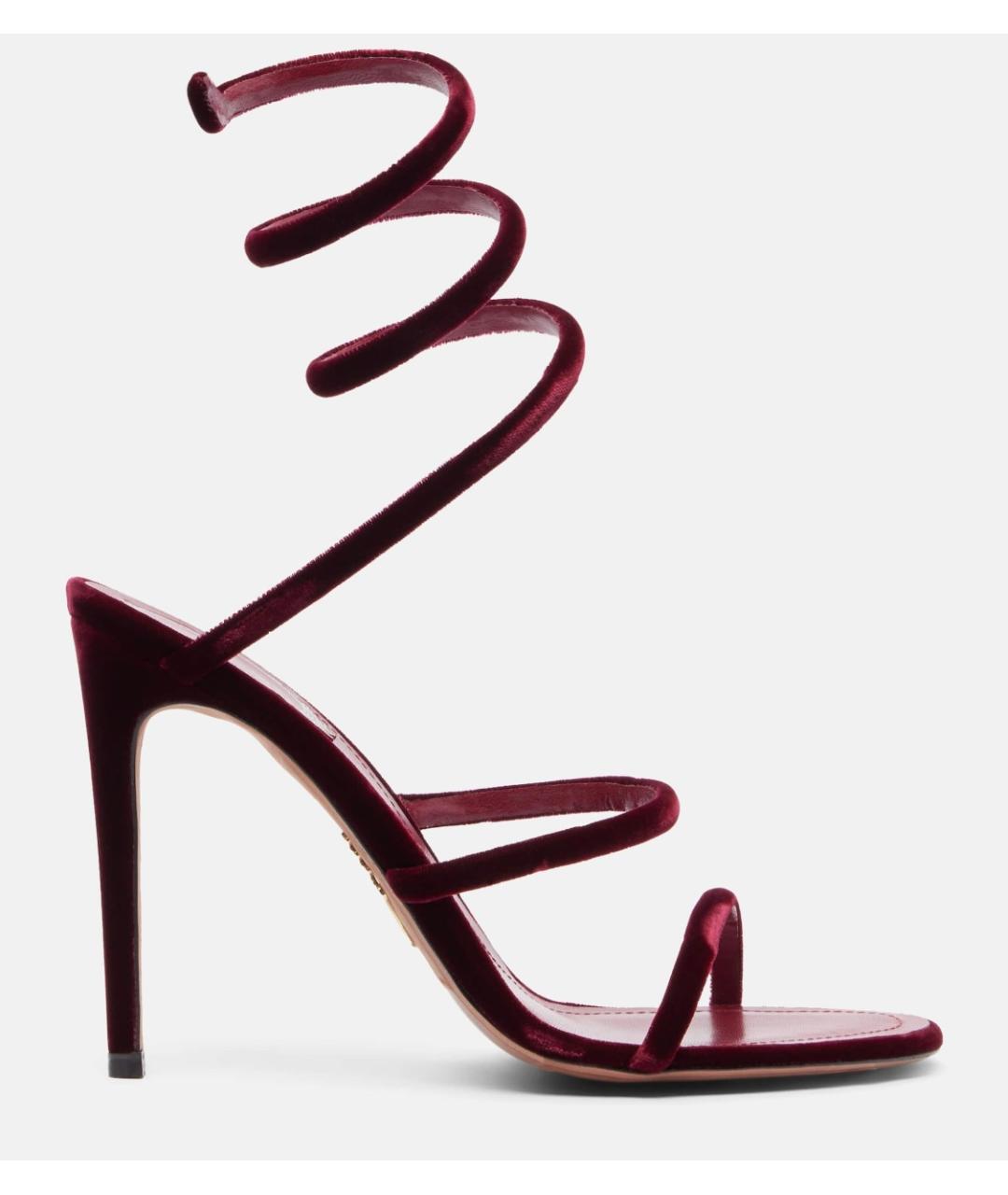 RENE CAOVILLA Бордовые босоножки, фото 6