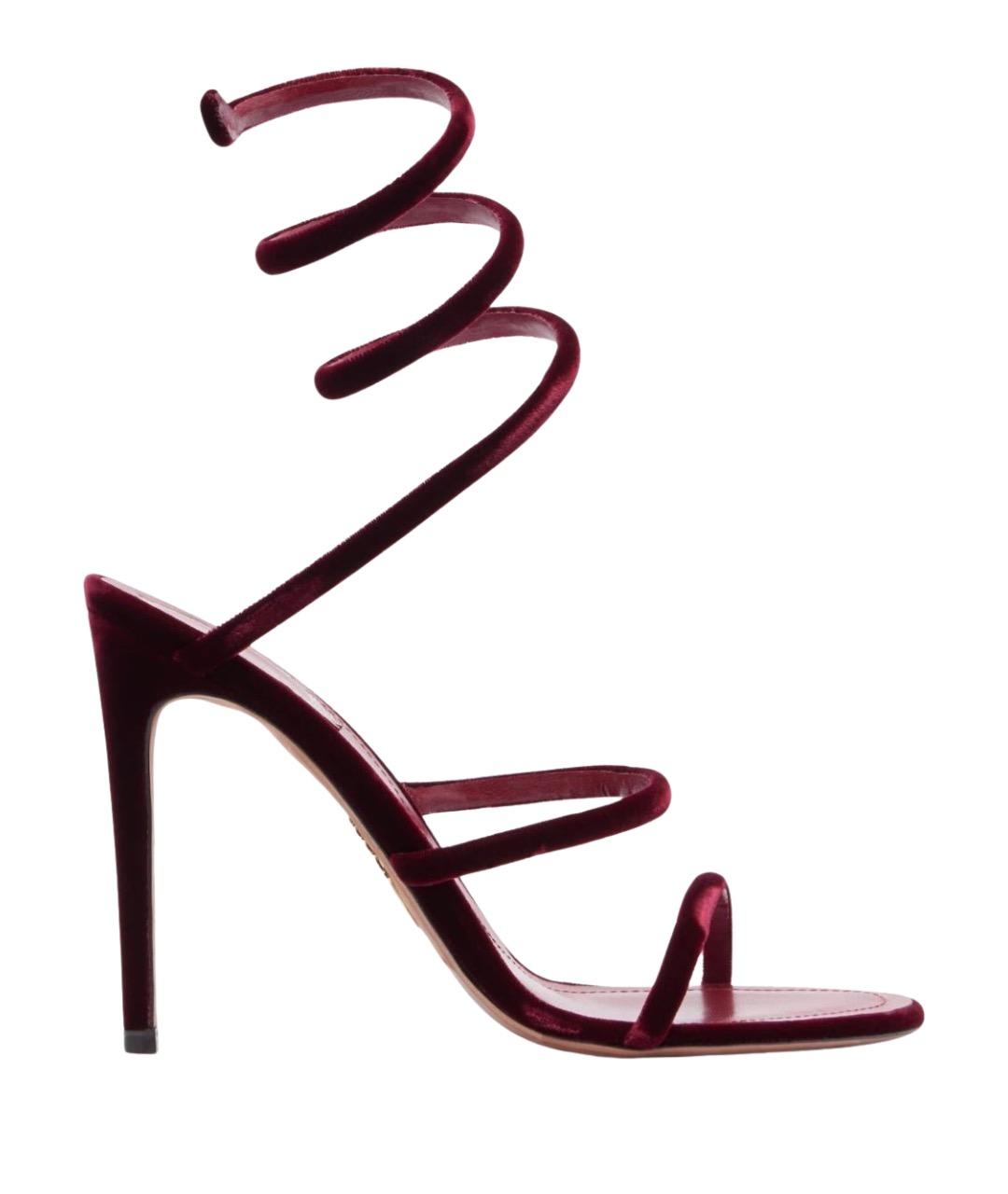 RENE CAOVILLA Бордовые босоножки, фото 1