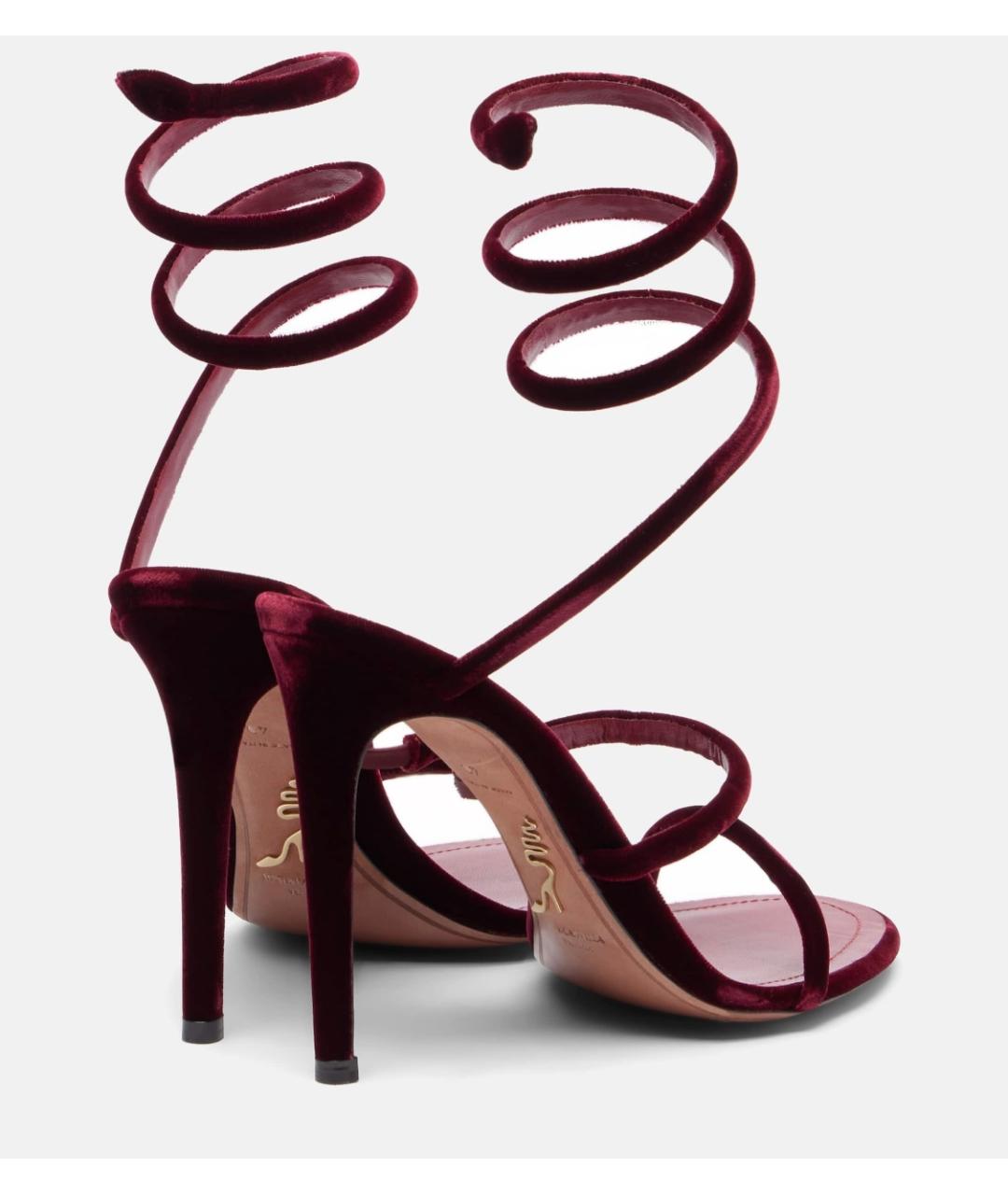 RENE CAOVILLA Бордовые босоножки, фото 4