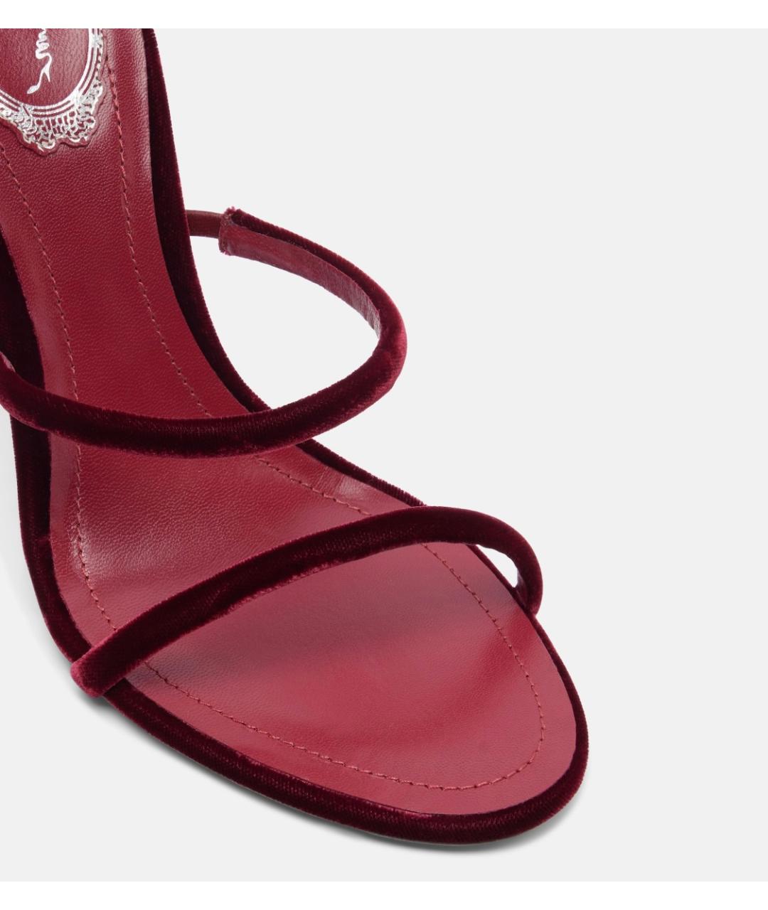 RENE CAOVILLA Бордовые босоножки, фото 3