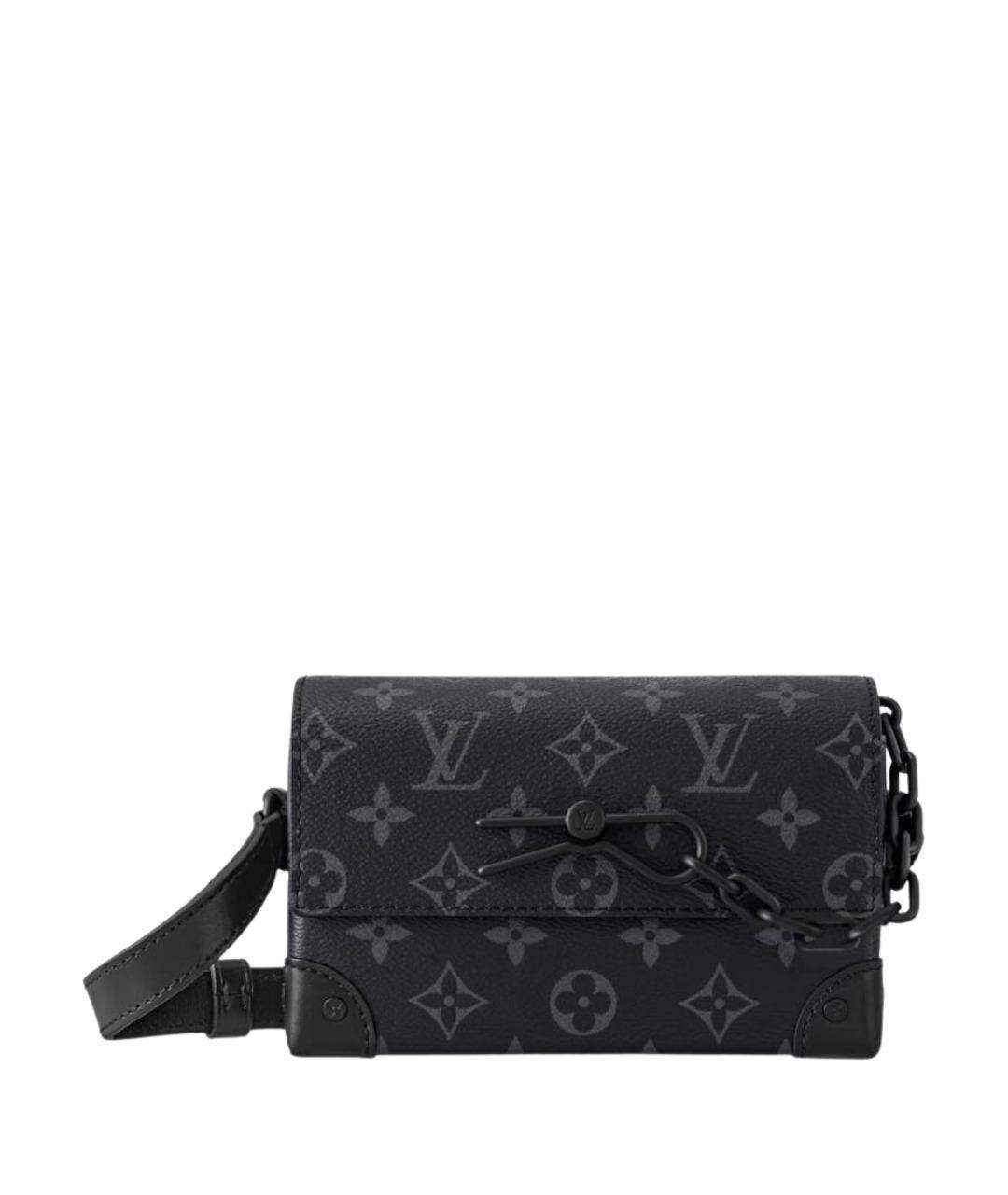 LOUIS VUITTON Черная кожаная сумка через плечо, фото 1