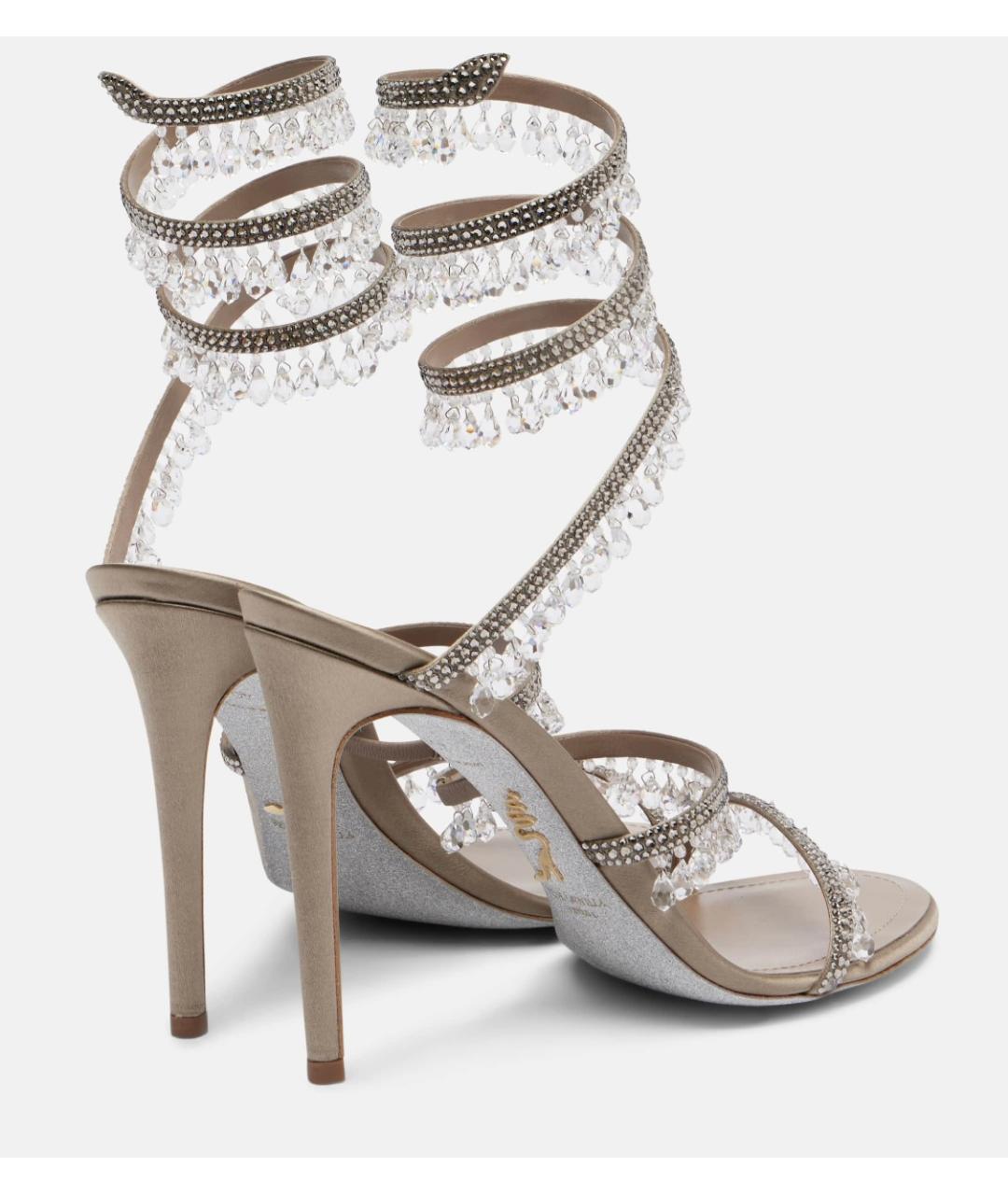 RENE CAOVILLA Серые босоножки, фото 4